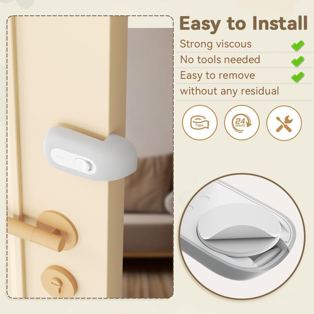 Guardián de Puerta a Prueba de Niños EUDEMON Gris - Fácil Instalación