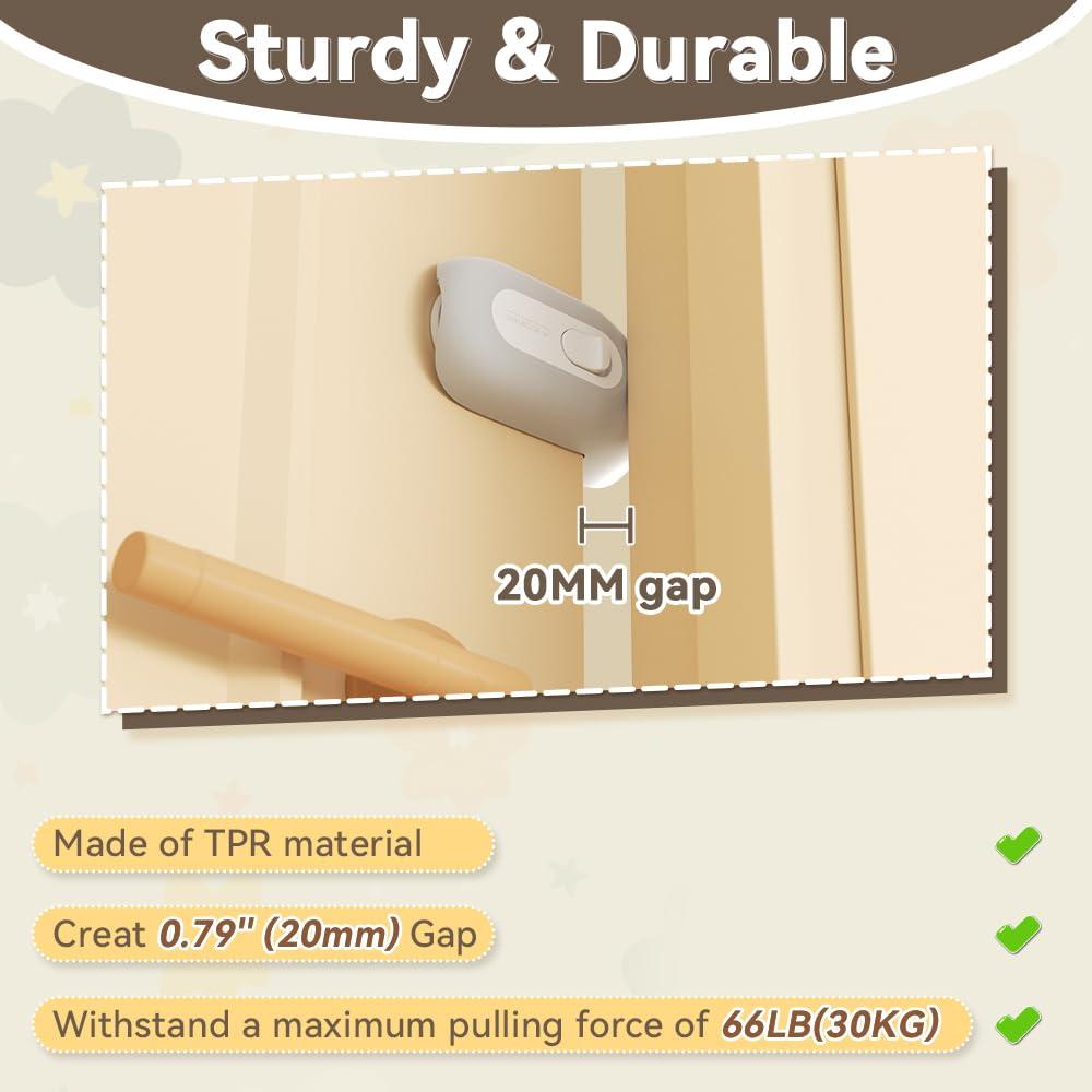 Guardián de Puerta a Prueba de Niños EUDEMON Gris - Fácil Instalación