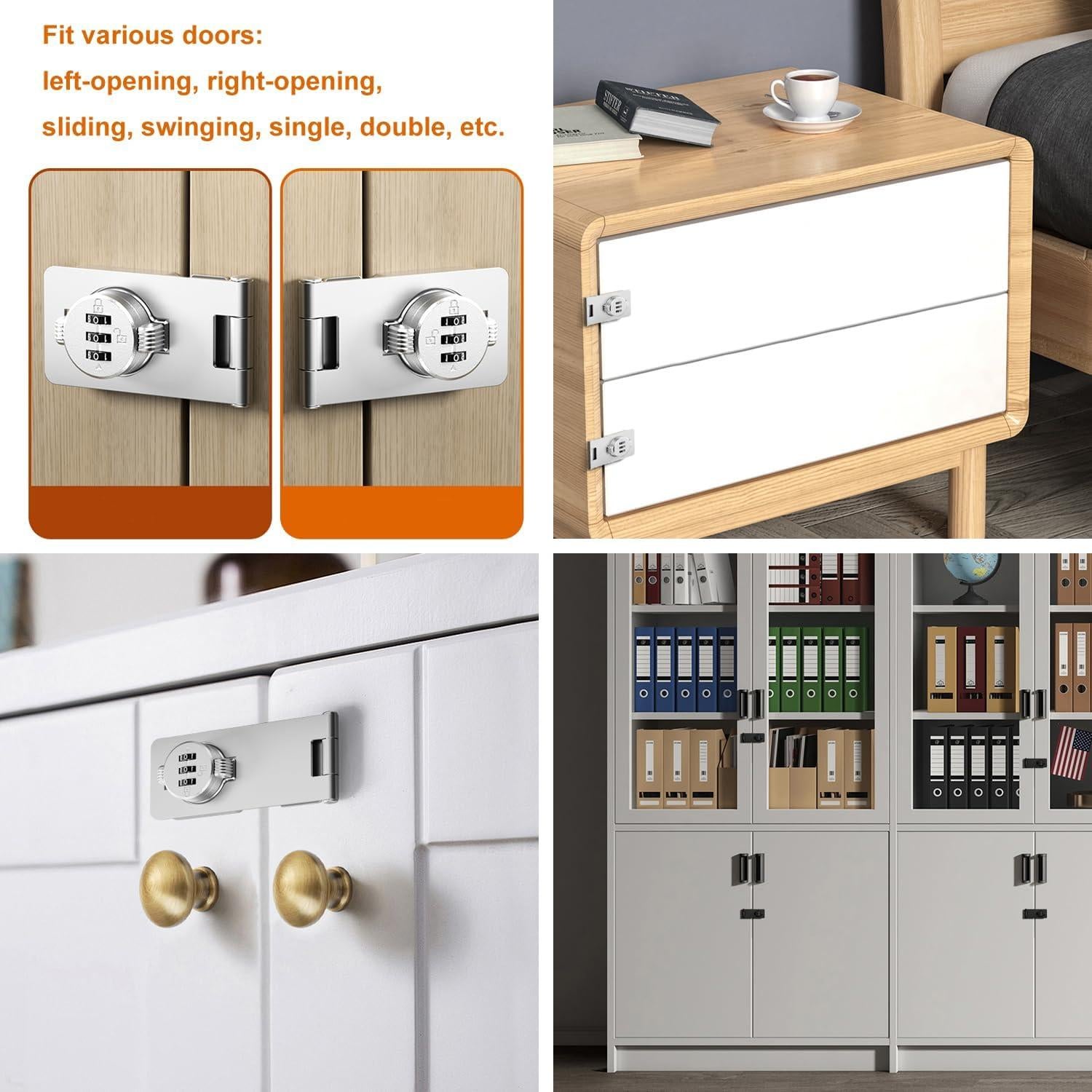 Cerradura de Armario ETEKJOY Sin Llave 3 Dígitos Seguridad