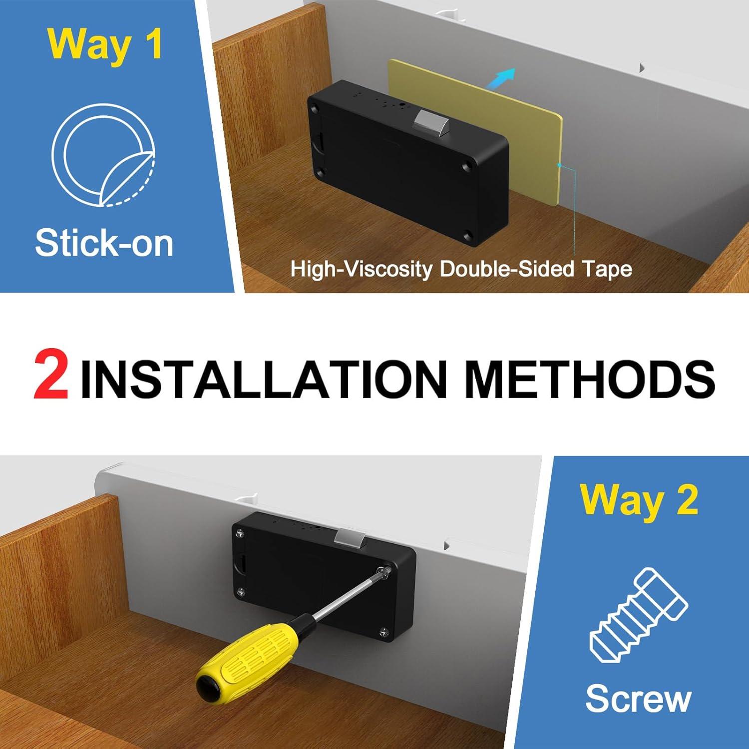 Cerradura de Cajón RFID eLinkSmart YL-F3BC Bluetooth Negra