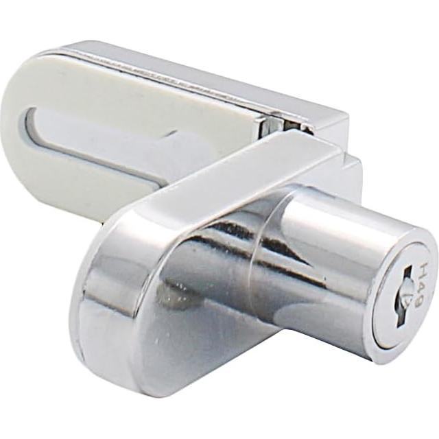 Cerradura de Vitrina CRL Cromada Sin Perforación 255CHKA