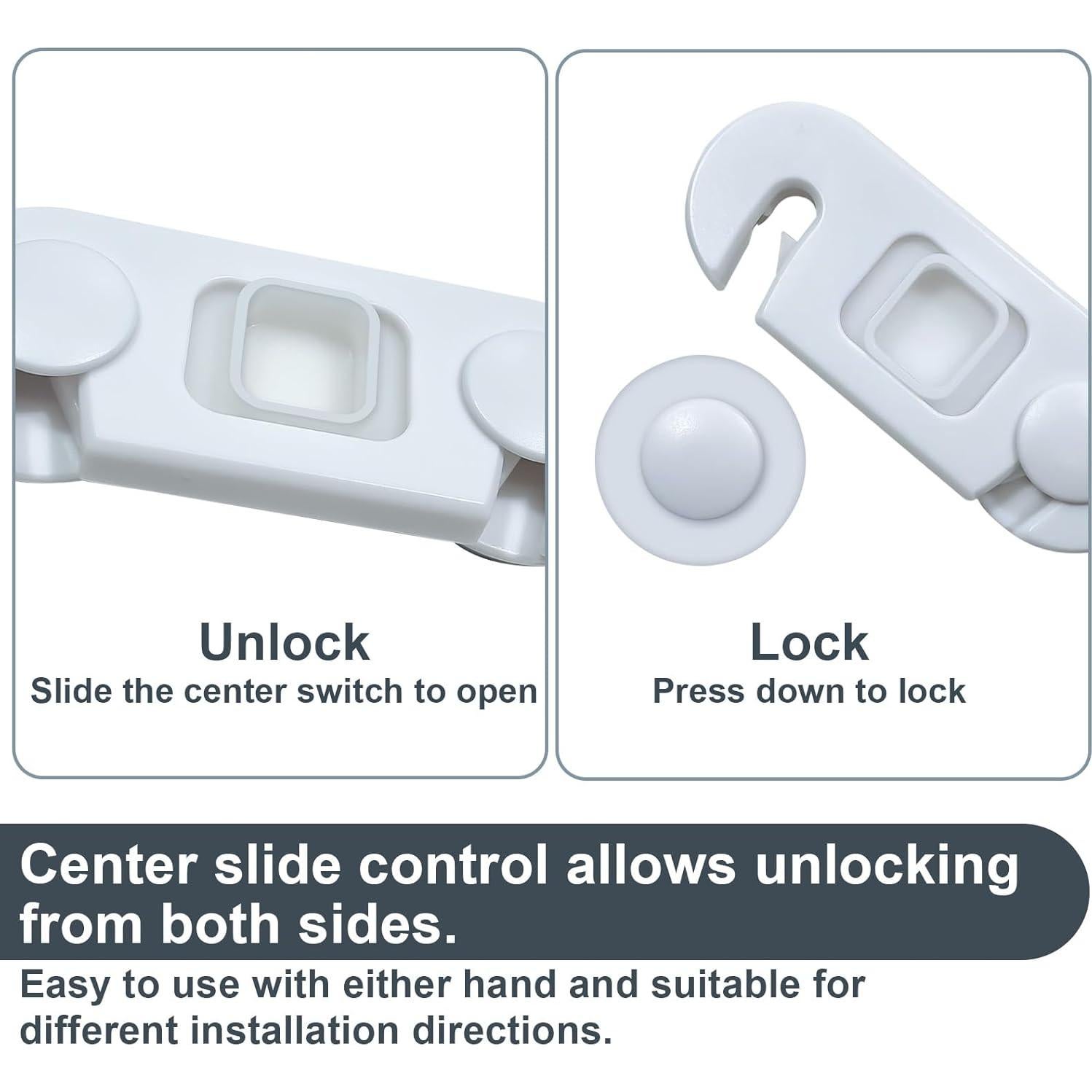 Cerradura de Nevera Uhimooi para Niños 2 Paquete Adhesivo 3M