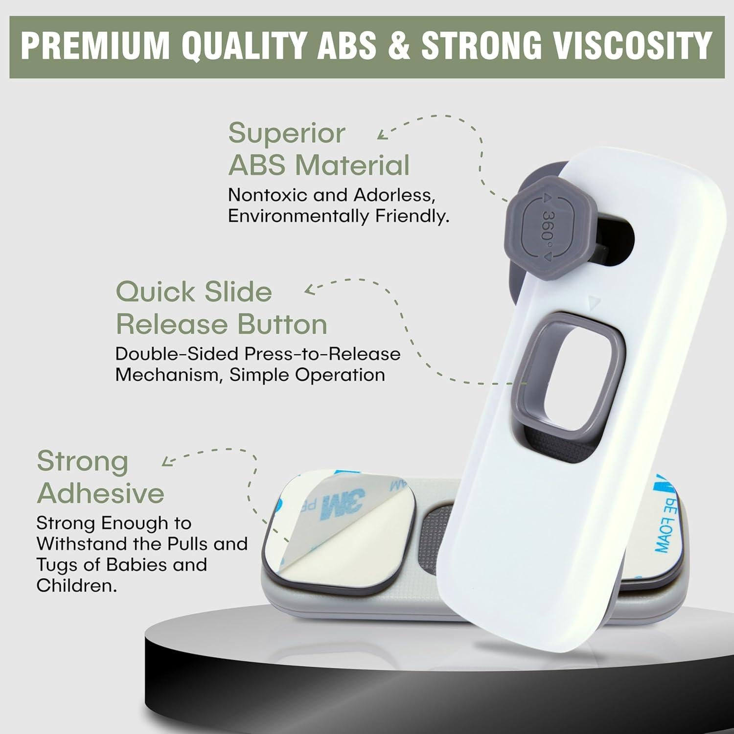 Cerraduras de Seguridad para Refrigerador SECUIX - Paquete de 5