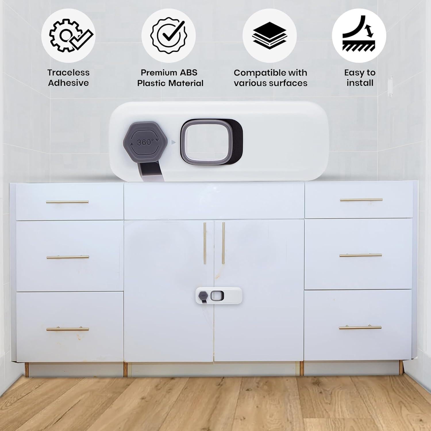 Cerraduras de Seguridad para Refrigerador SECUIX - Paquete de 5