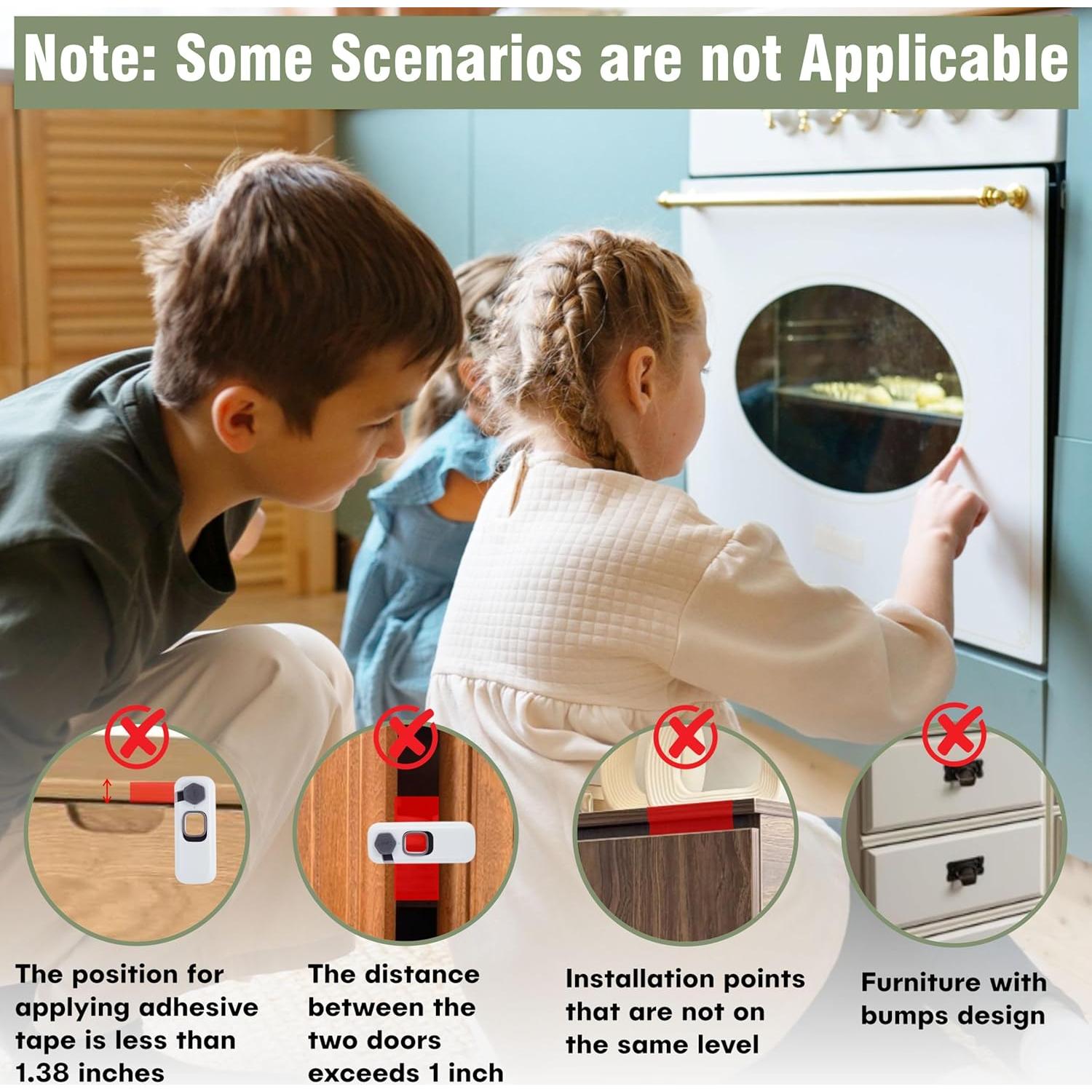 Cerraduras de Seguridad para Refrigerador SECUIX - Paquete de 5