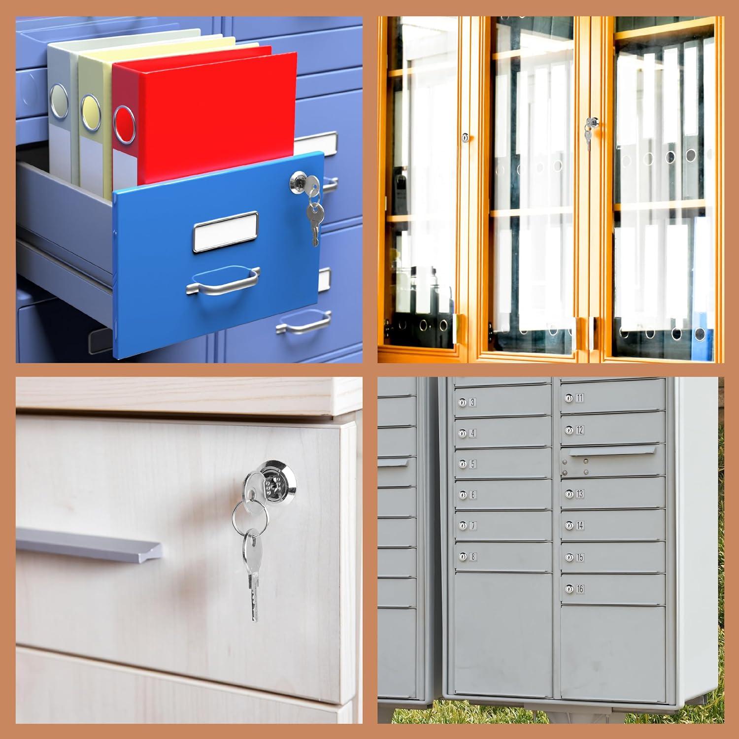 Cerraduras de Gabinete Bates con Llave - Paquete de 2, 3.81 cm