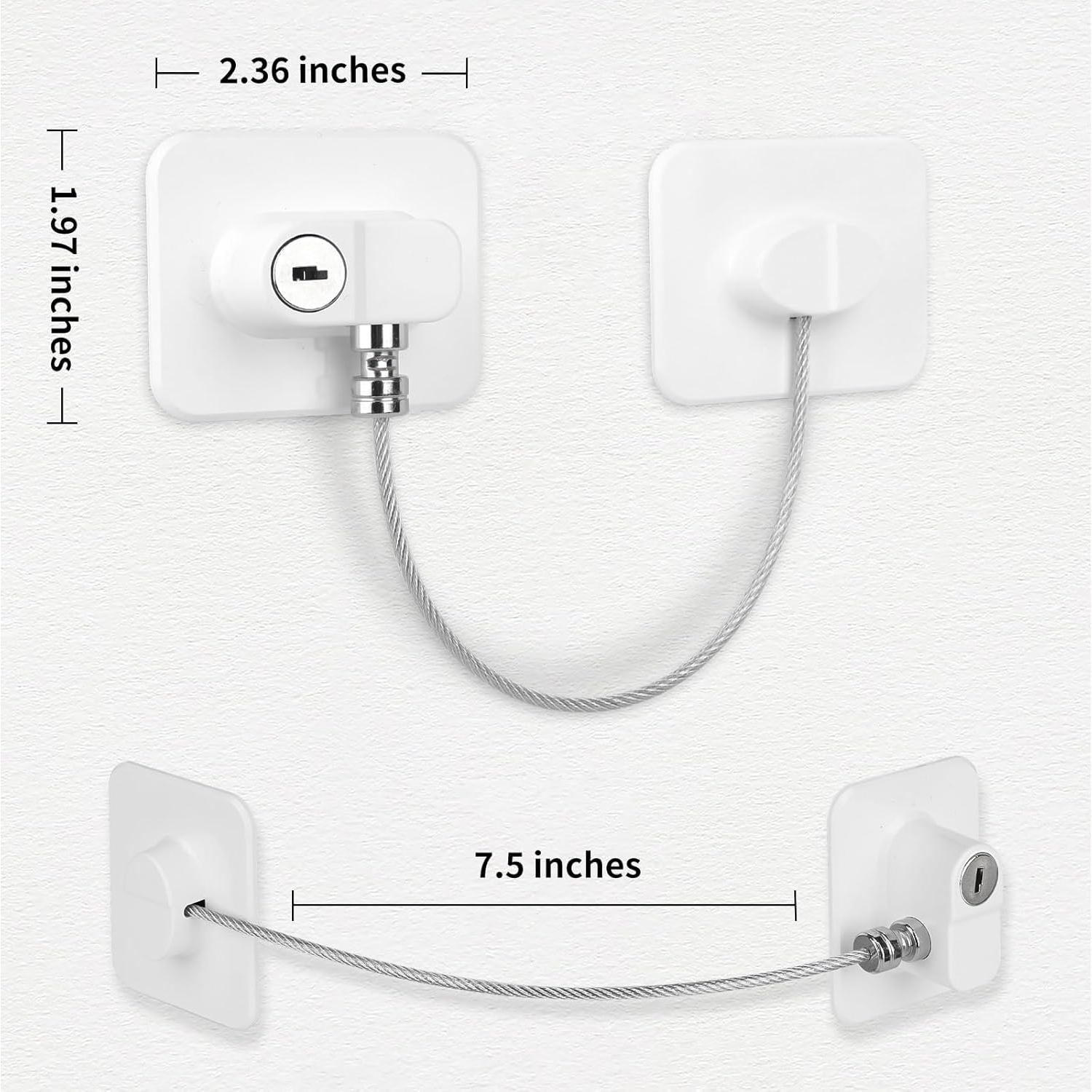 Cerradura de Refrigerador CTEOUNPT LOCK-YSS Blanca 2 Piezas