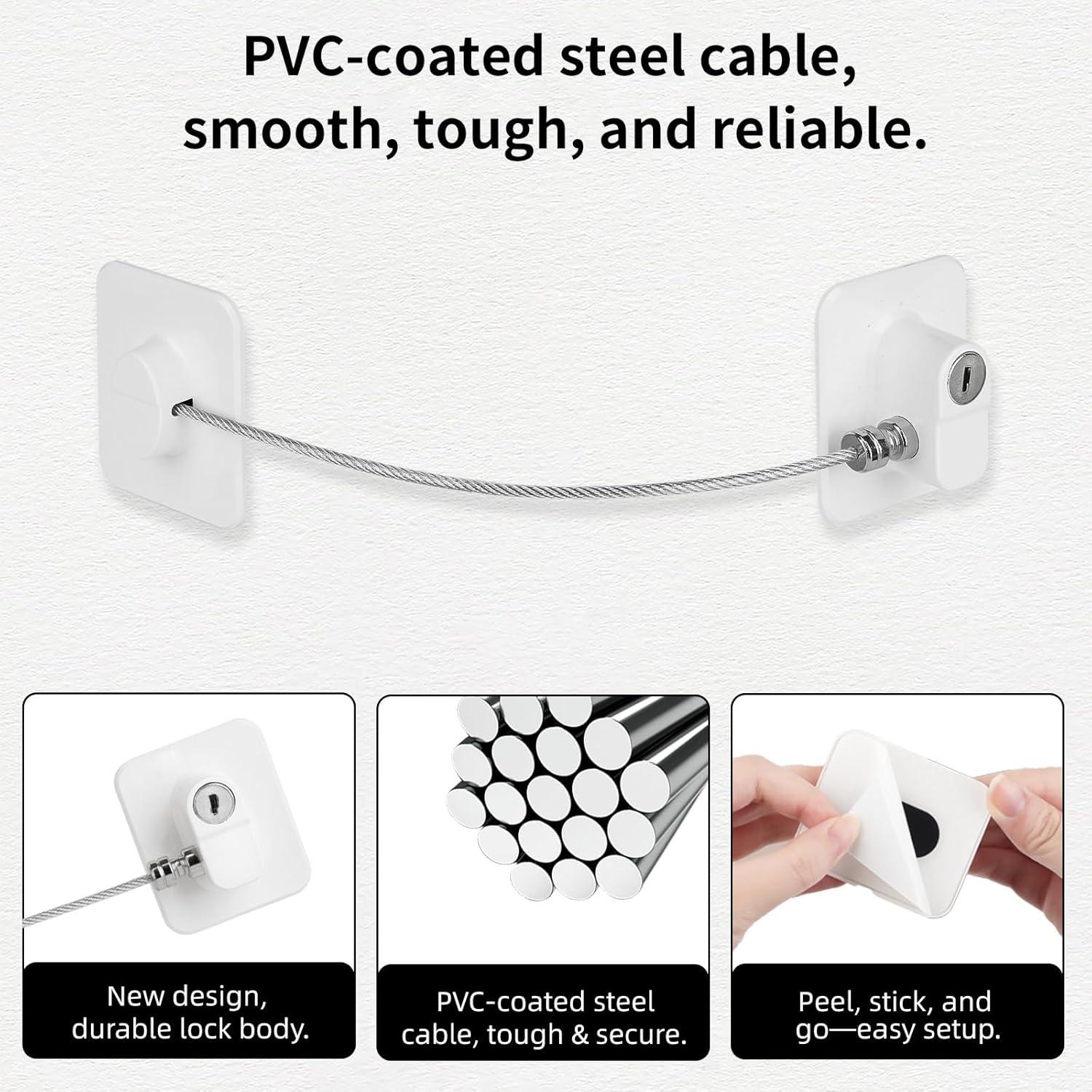 Cerradura de Refrigerador CTEOUNPT LOCK-YSS Blanca 2 Piezas