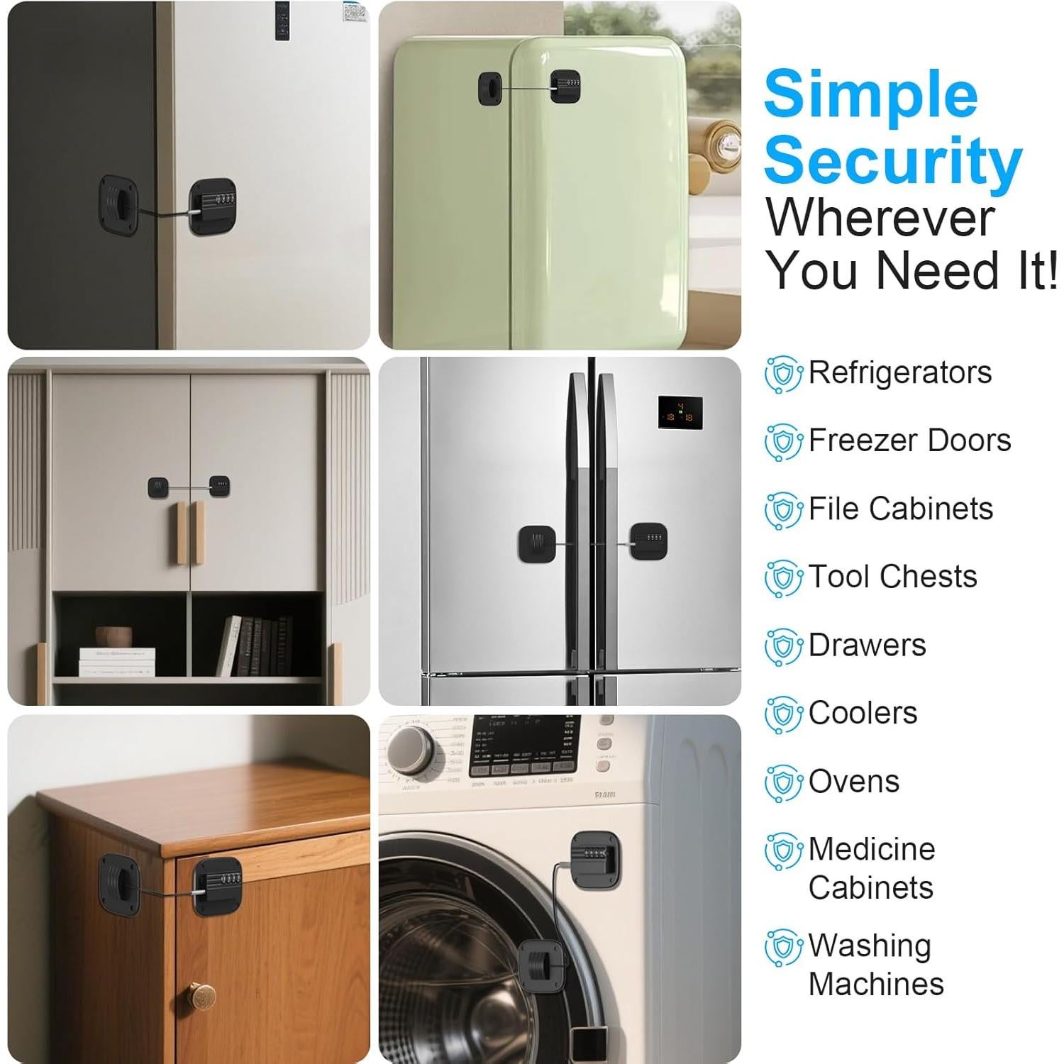 Cerradura de Combinación Teraves para Refrigerador y Congelador