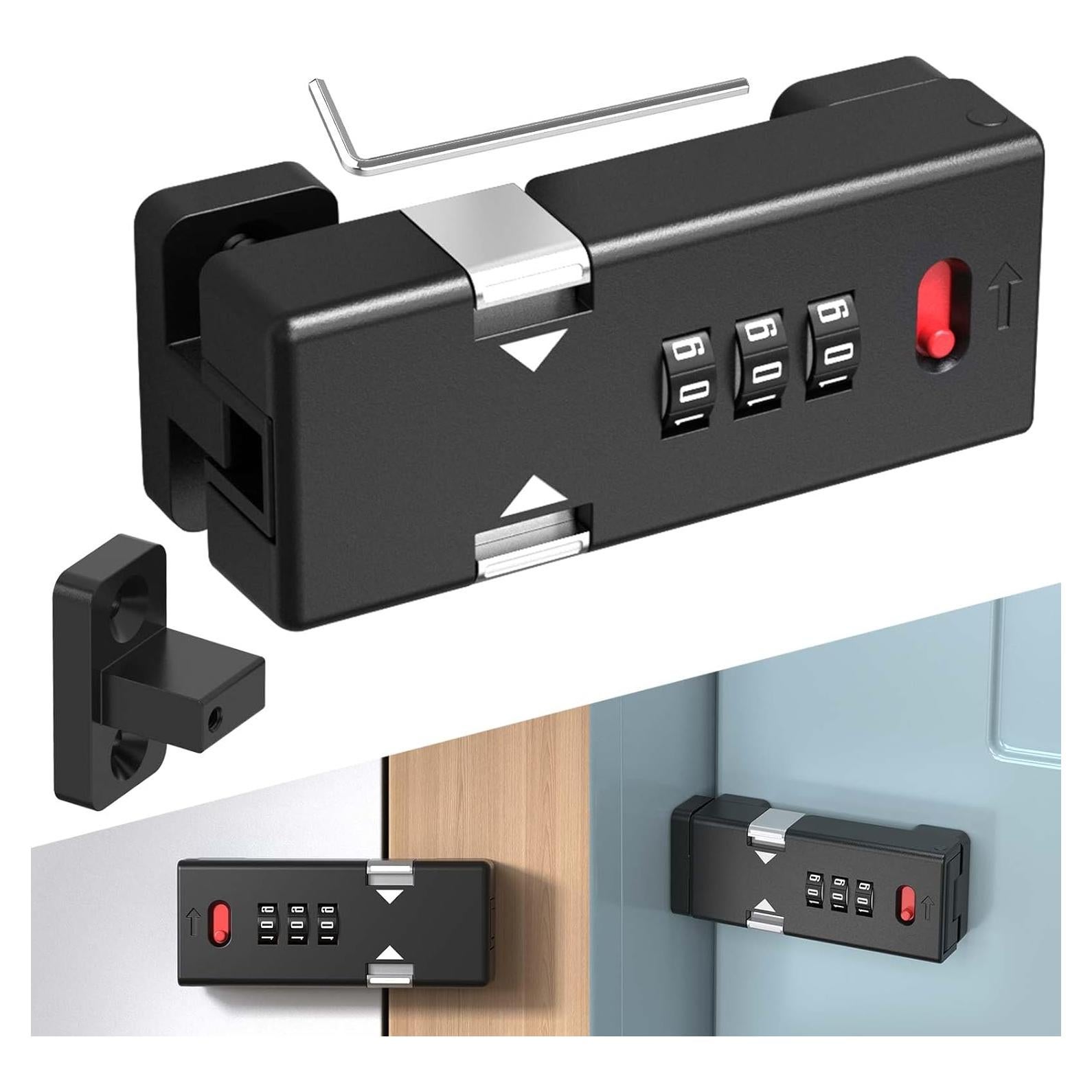 Cerradura de gabinete sin llave Lipshome WYSMMS 3 dígitos negra