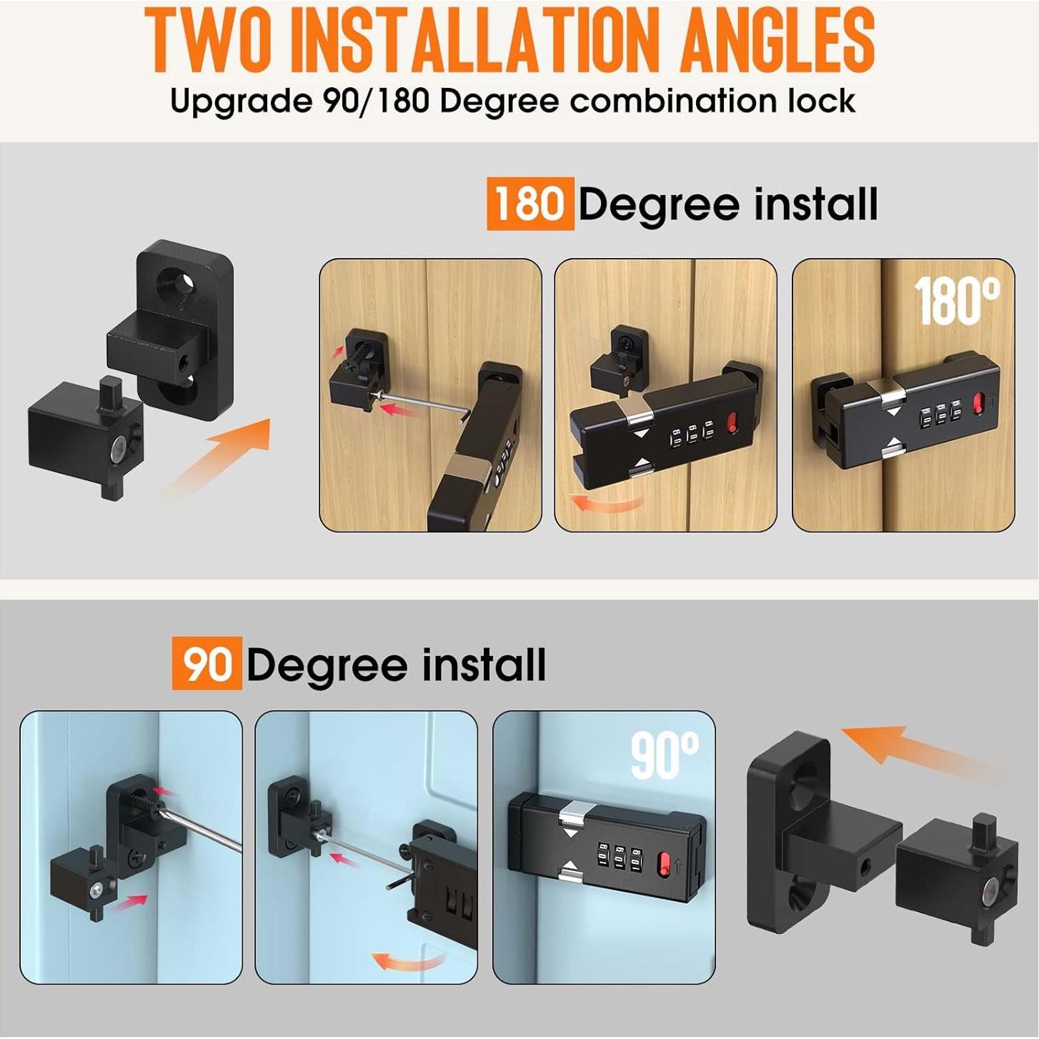 Cerradura de gabinete sin llave Lipshome WYSMMS 3 dígitos negra