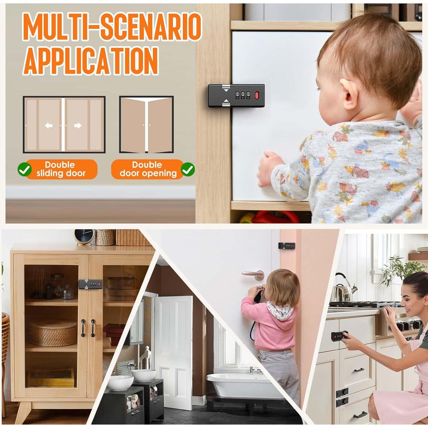 Cerradura de gabinete sin llave Lipshome WYSMMS 3 dígitos negra