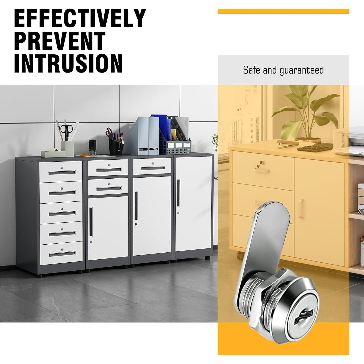 Cerradura de Gabinete MZCR-NNML 16mm con 4 Llaves Igual