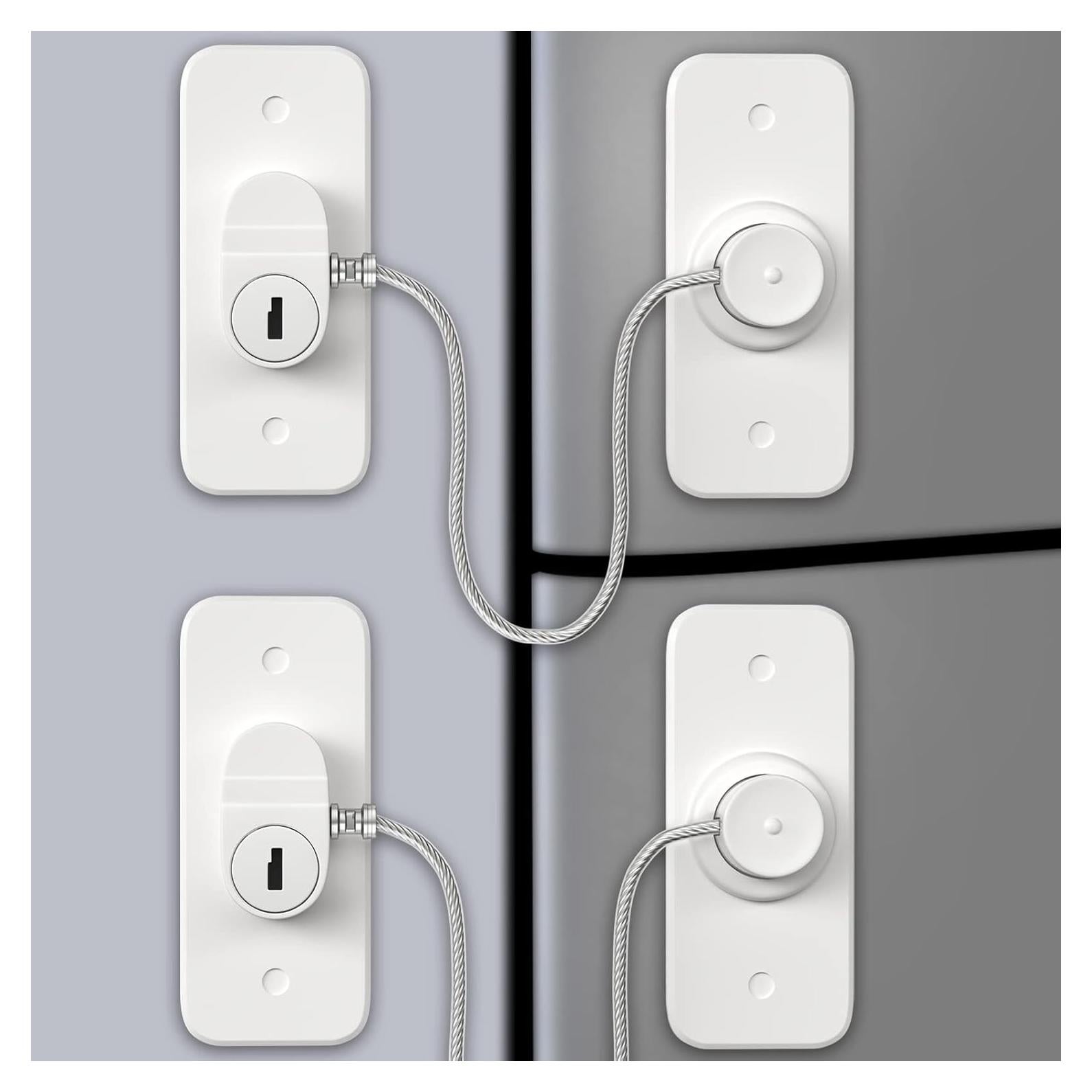 Cerraduras de Refrigerador AOSITE para Niños 2 Pack Blanco