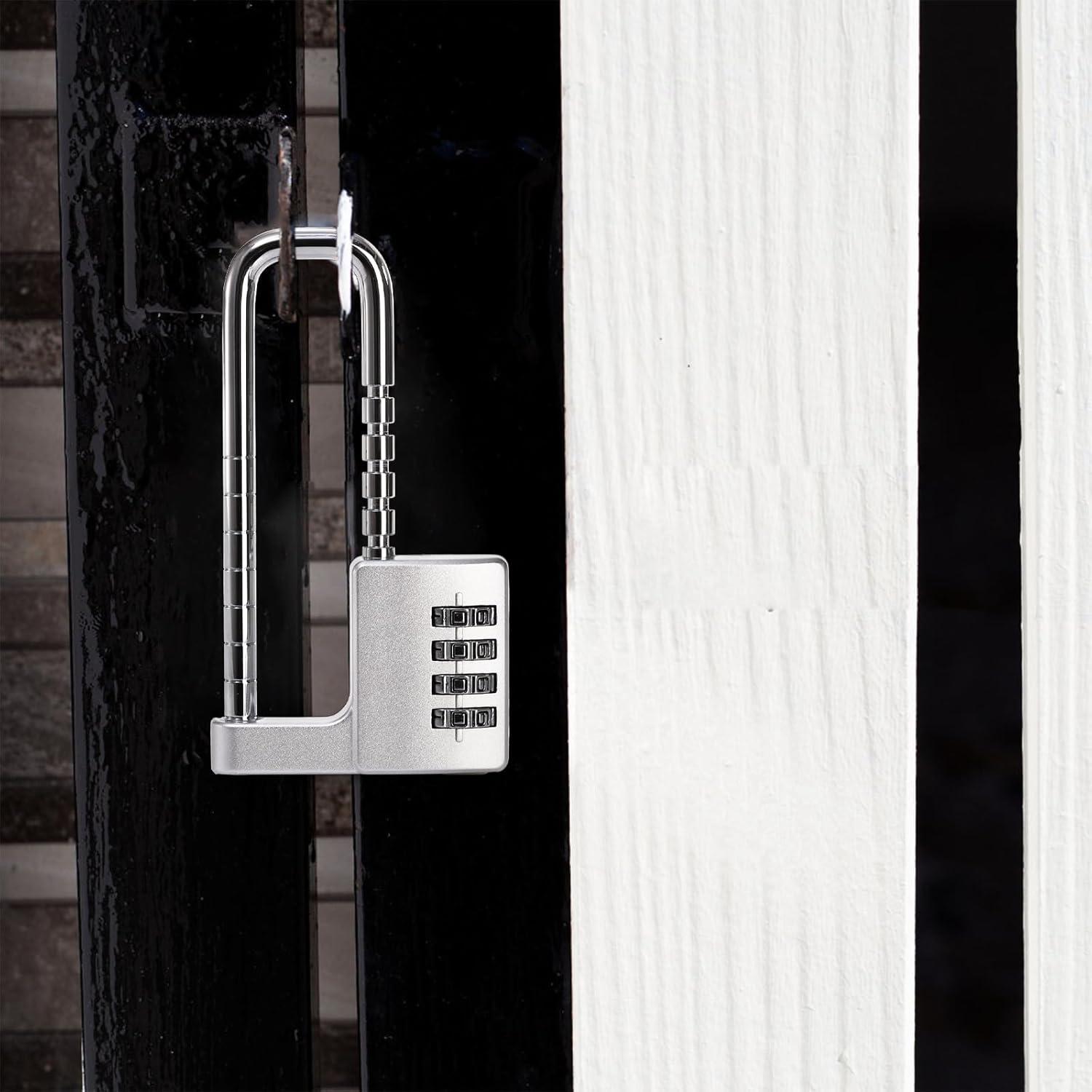 Candado Combinado Ajustable Hiceeden Plata 11.4 cm