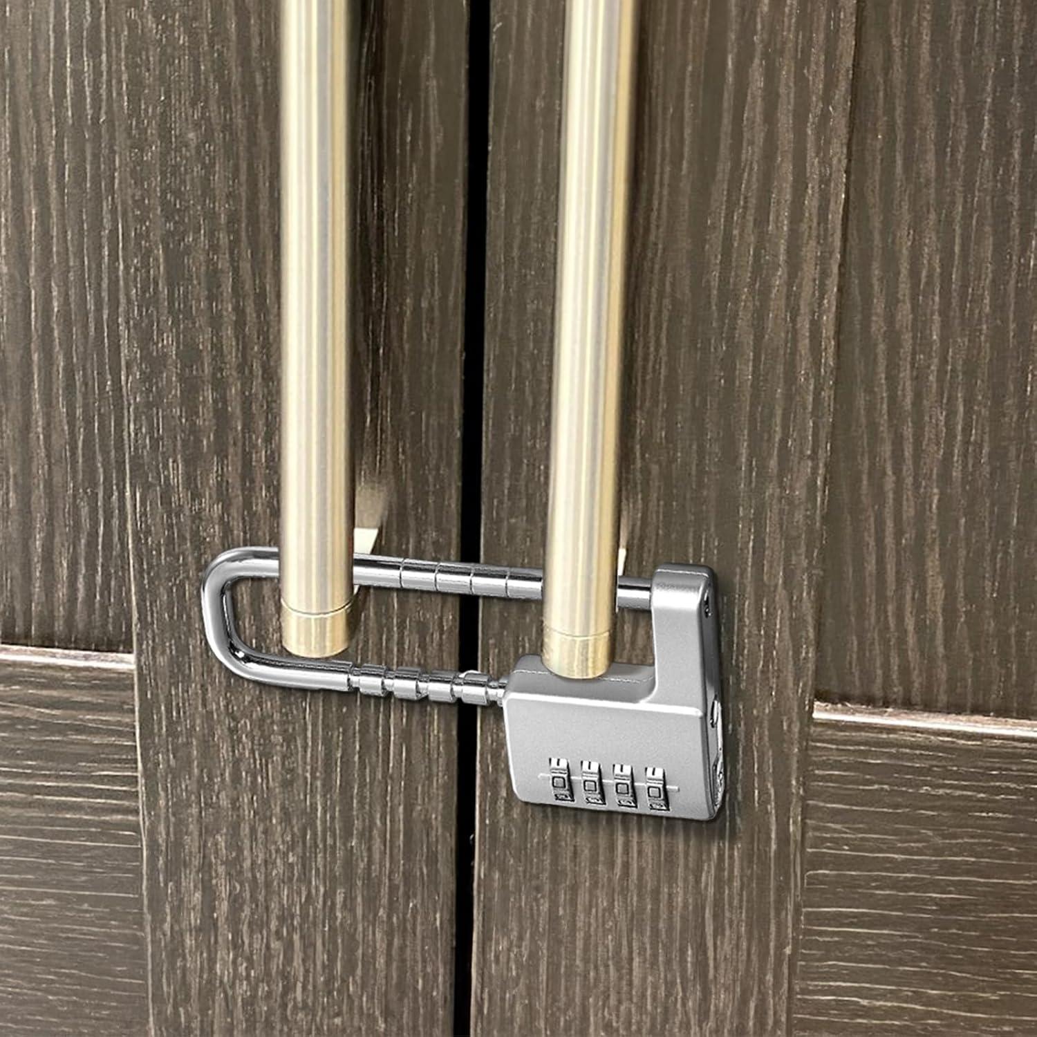 Candado Combinado Ajustable Hiceeden Plata 11.4 cm