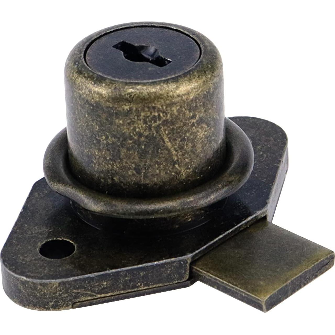 Cerradura de Gabinete Chinflly Bronce Antiguo 52x34mm