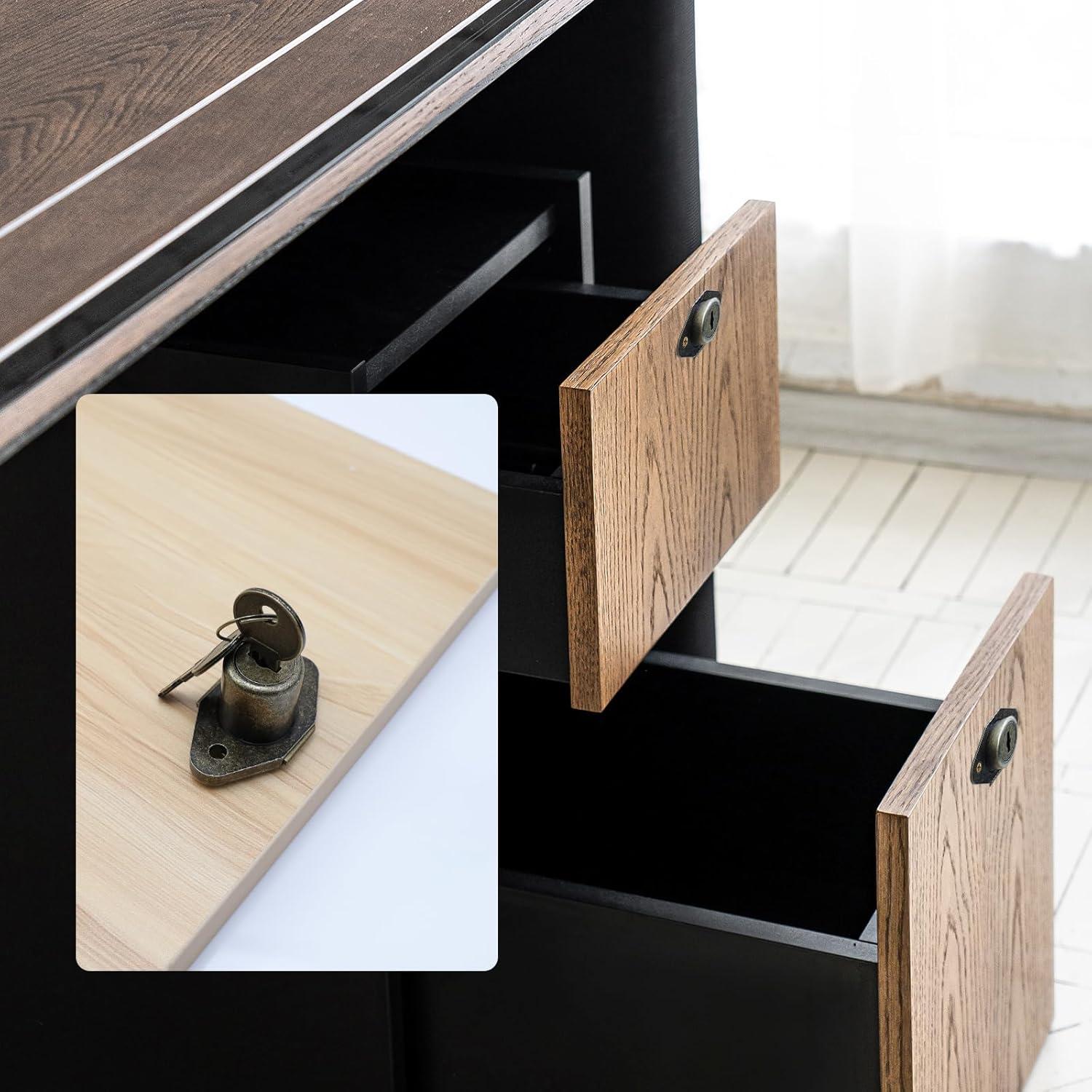 Cerradura de Gabinete Chinflly Bronce Antiguo 52x34mm