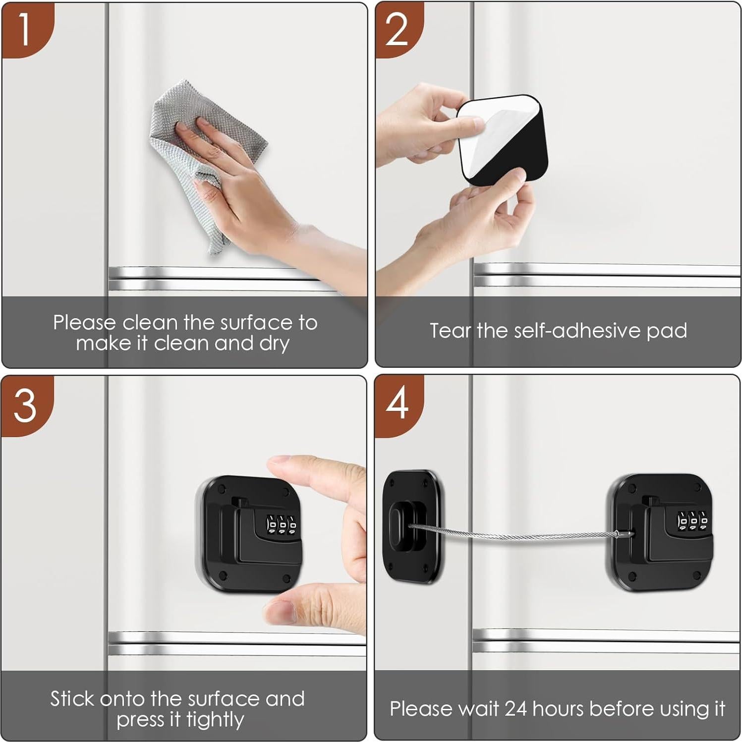 Cerradura de Refrigerador Himake FQ1 Combinación 2 Paquete