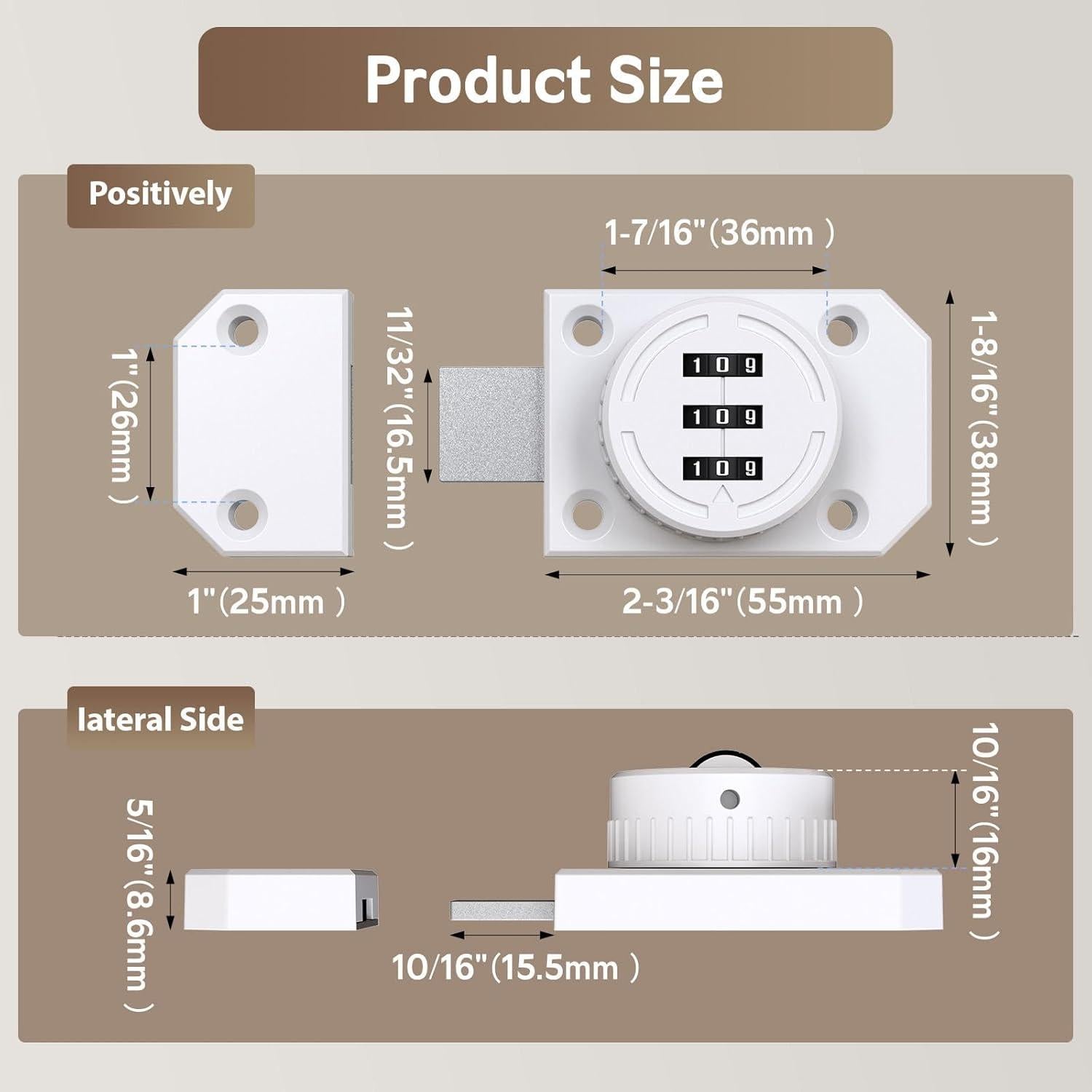 Cerradura de gabinete MeBantoo FY-Code Lock 002 blanca