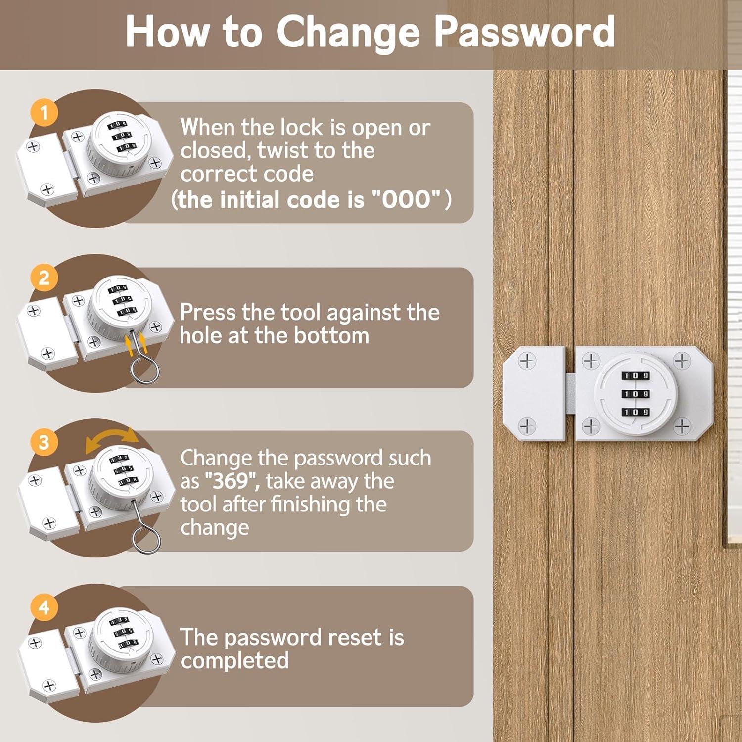 Cerradura de gabinete MeBantoo FY-Code Lock 002 blanca