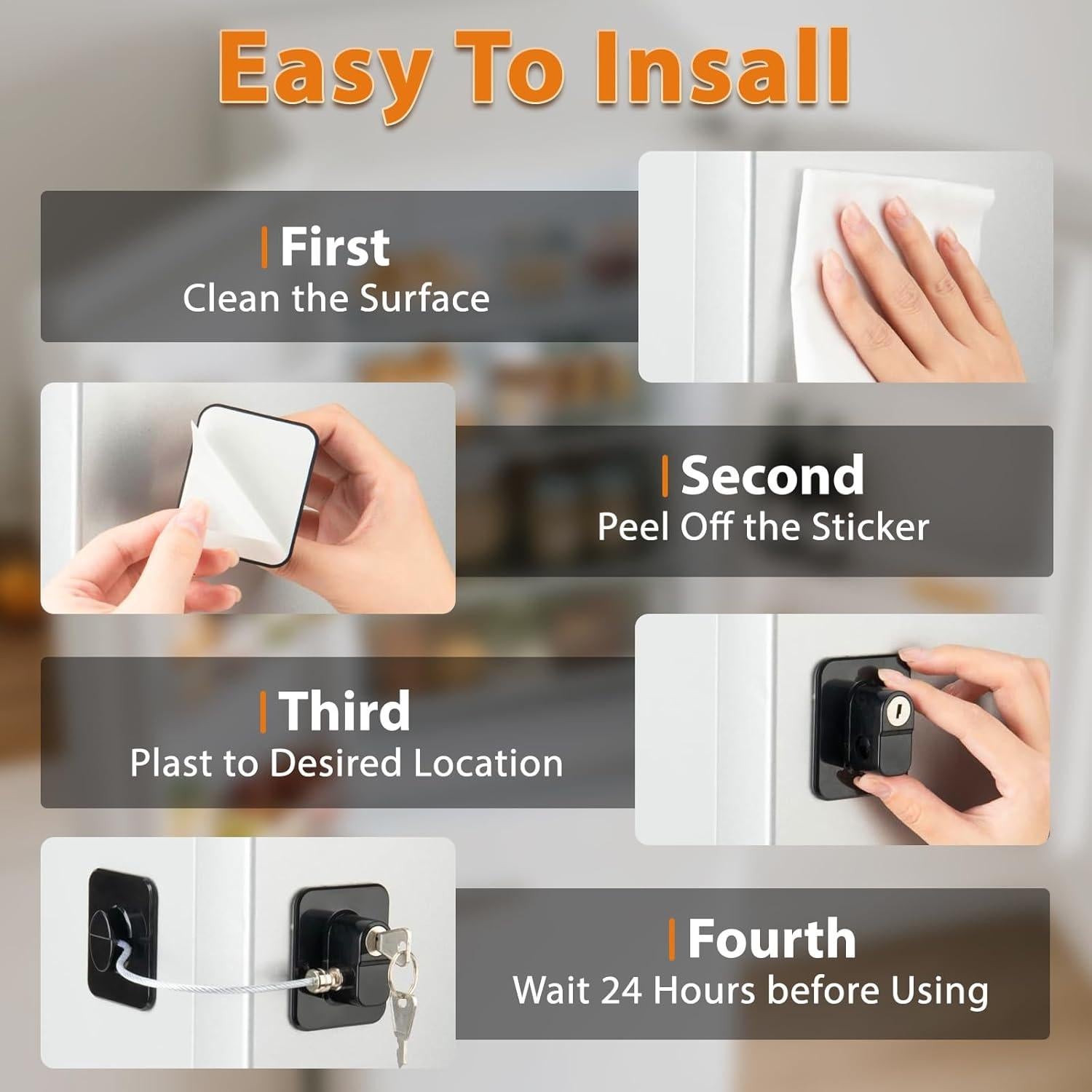 Cerradura de Refrigerador HalfofLife 4PCS Seguridad Infantil