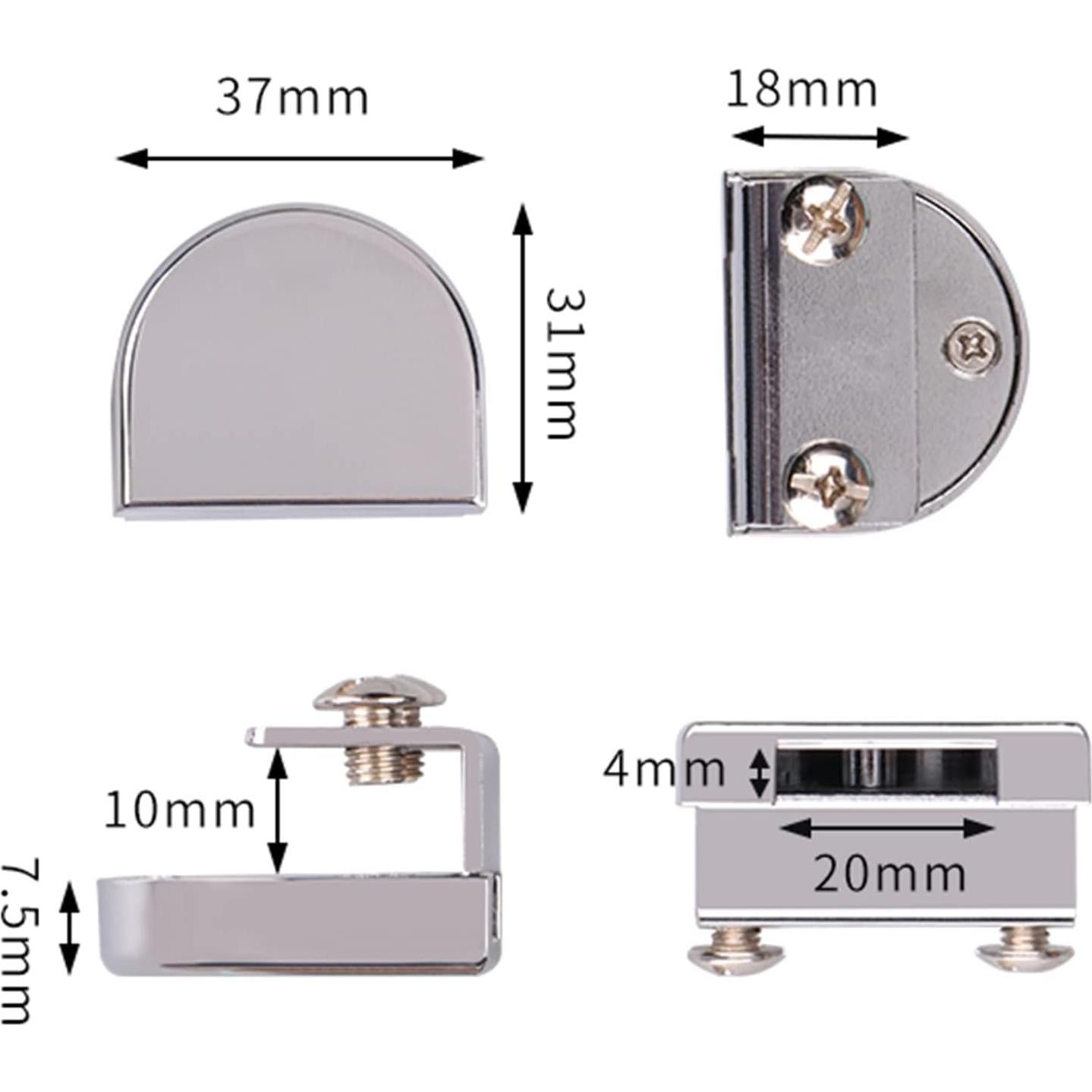 Cerradura de Gabinete de Vidrio Genérico 2 Pcs 5-8mm Cromo