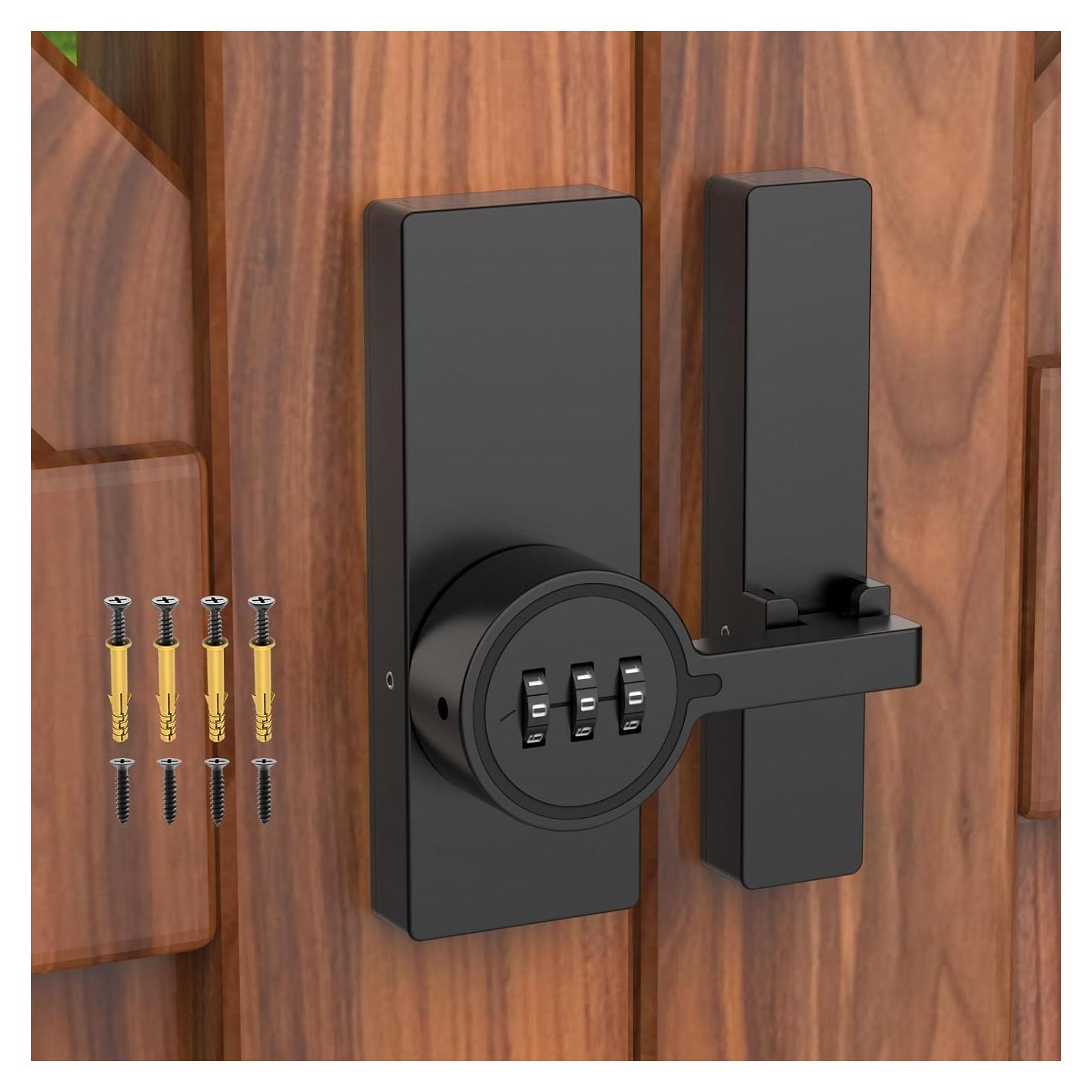 Cierre de puerta de granero MeBantoo FY-Code 004 negro