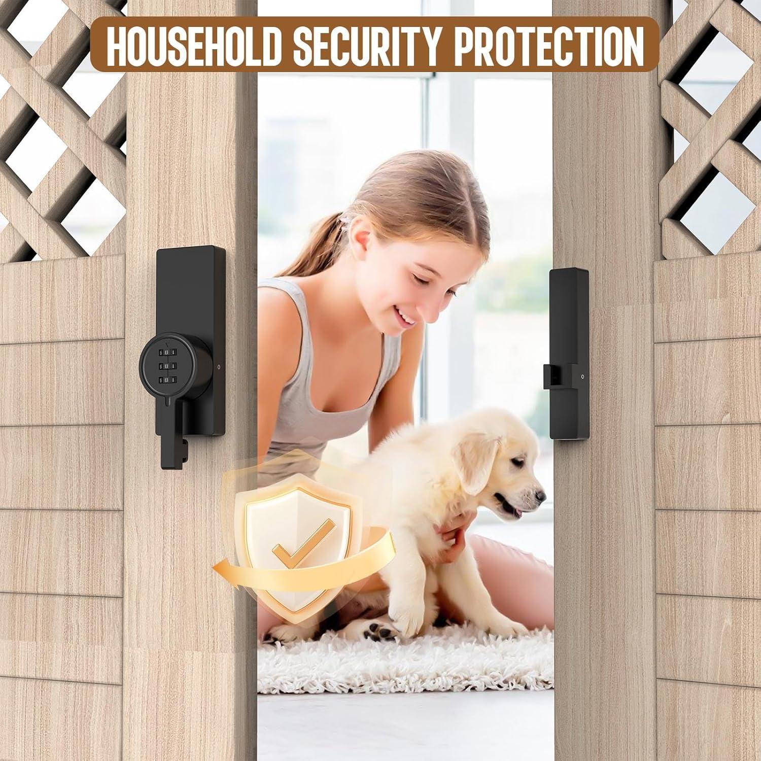 Cierre de puerta de granero MeBantoo FY-Code 004 negro