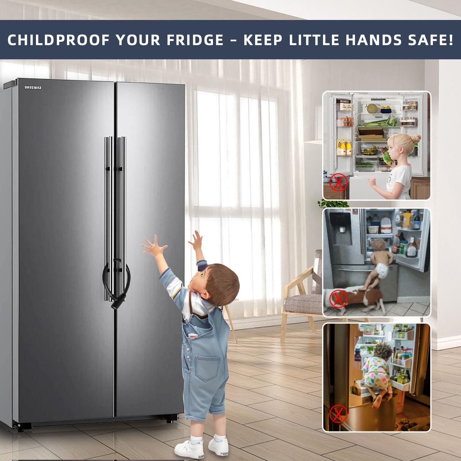 Cerradura de Refrigerador RORMGO DCLOCK50 Negra a Prueba de Niños
