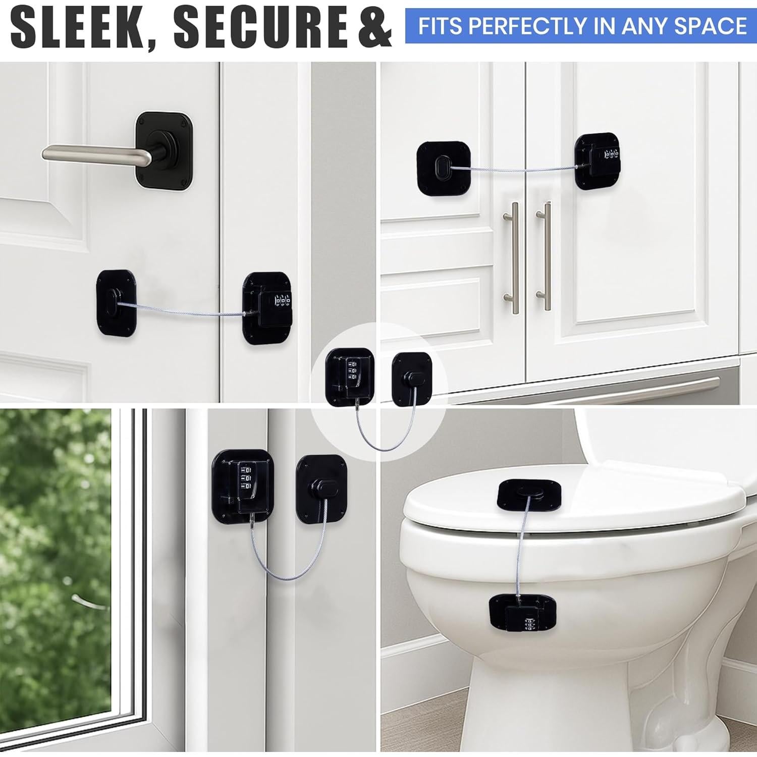 Cerradura de Refrigerador SECUIX - 2 Unidades, Combinación 3 Dígitos