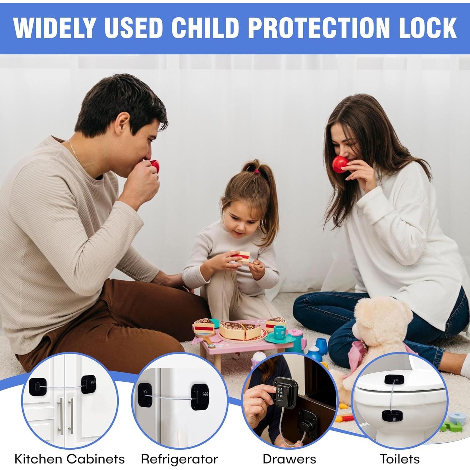 Cerradura de Refrigerador SECUIX - 2 Unidades, Combinación 3 Dígitos