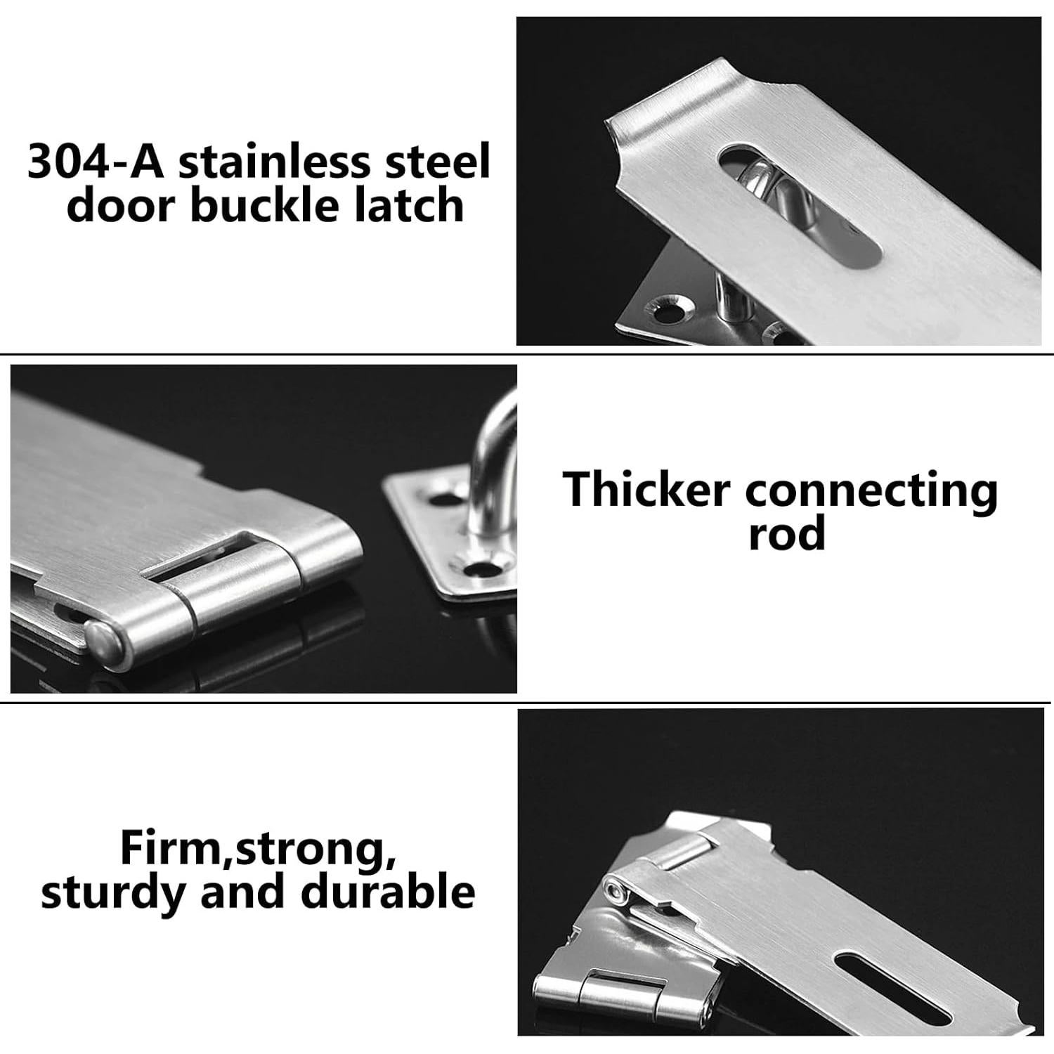 Cerraduras Hasp de Acero Inoxidable 304 - 12.7 cm - 2 Pcs