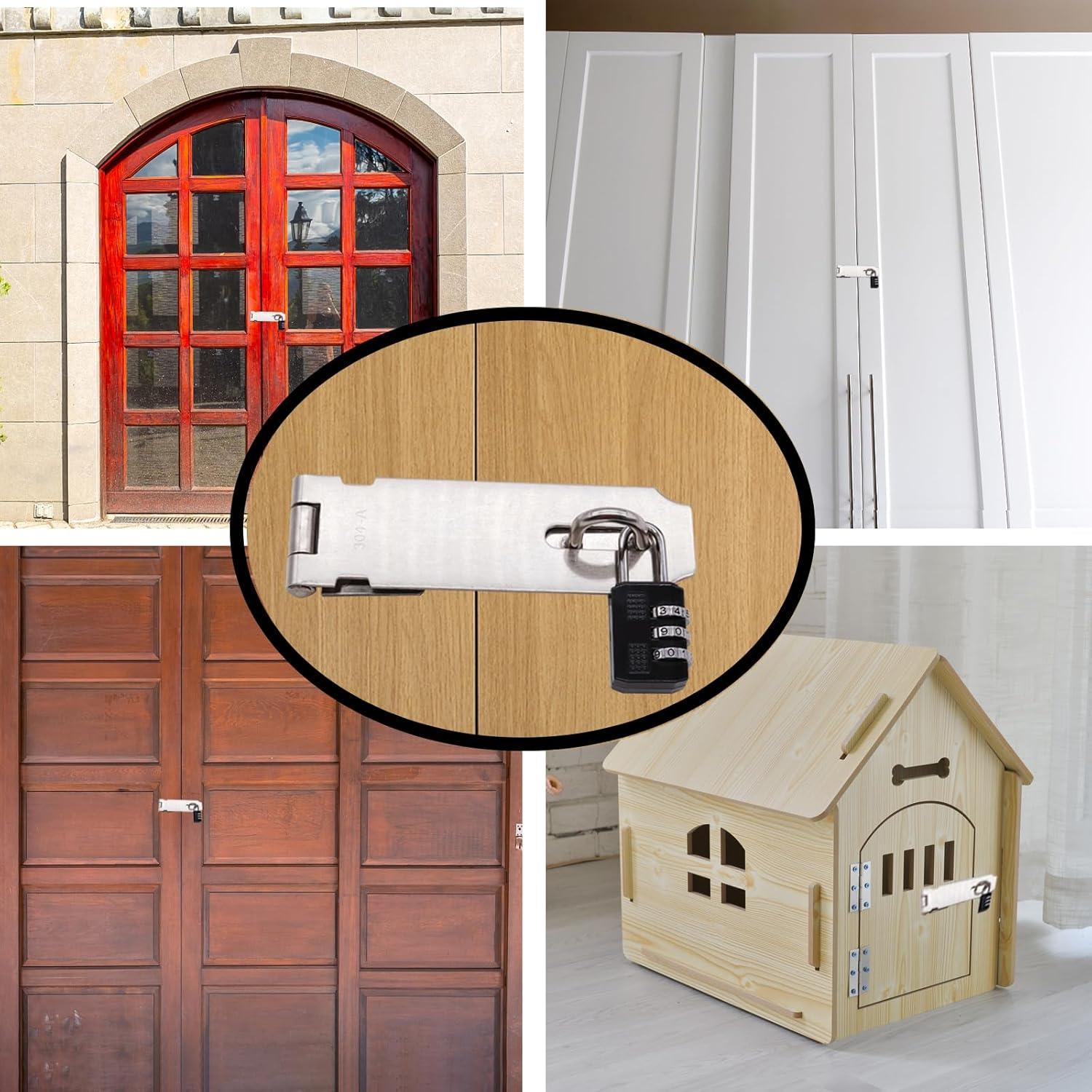 Cerraduras Hasp de Acero Inoxidable 304 - 12.7 cm - 2 Pcs