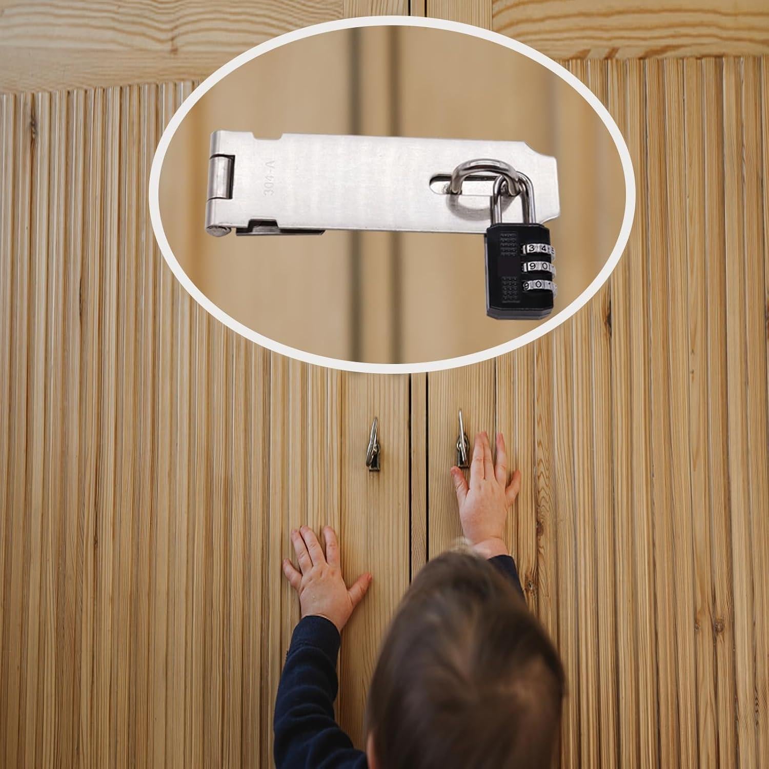 Cerraduras Hasp de Acero Inoxidable 304 - 12.7 cm - 2 Pcs