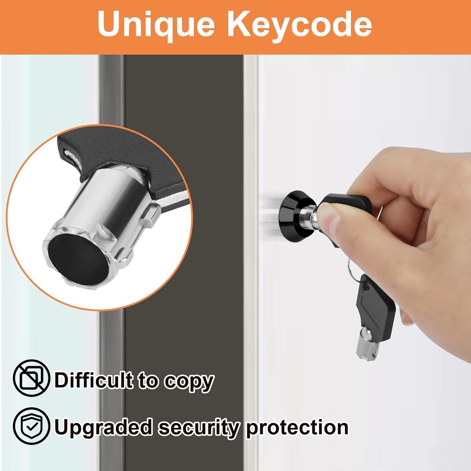 Cerradura de Gabinete con Llave Sartatue 7/8" Negro - Juego de 4