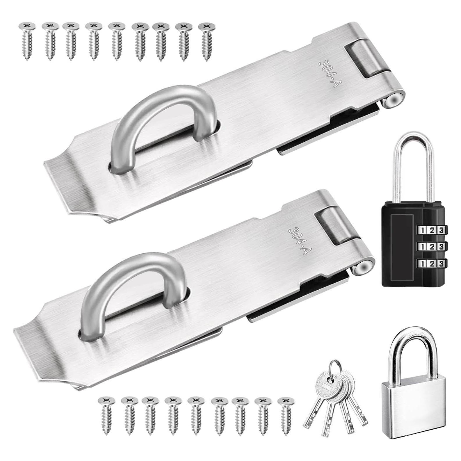 Cerraduras de puerta de 5" Sunxeke con candado y tornillos