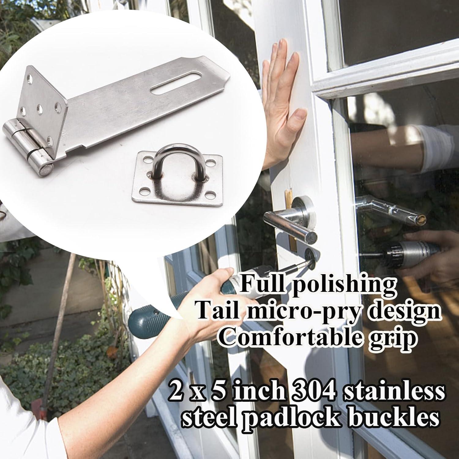 Cerraduras de puerta de 5" Sunxeke con candado y tornillos