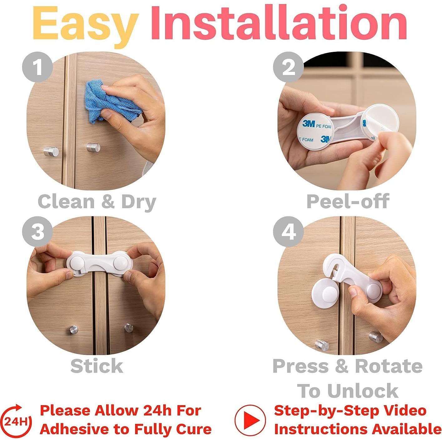 Cerraduras de Seguridad para Niños Inaya 6-Pack 3M