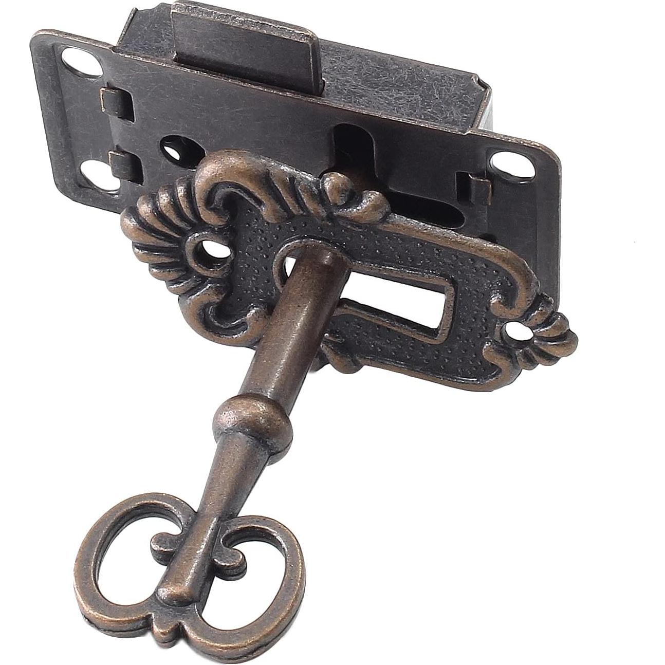 Cerradura de Gabinete Antigua Jiozermi con Llave y Tornillos