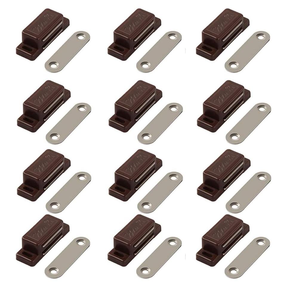 Cierre Magnético QEDT para Gabinete 12 Piezas Marrón