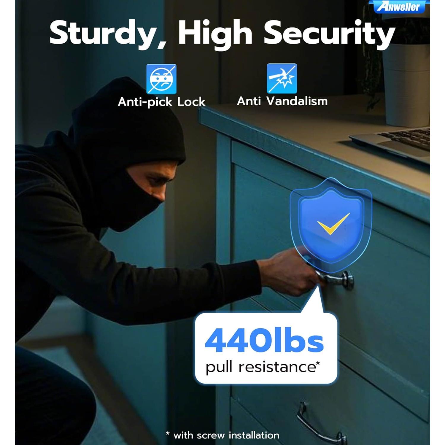 Cerradura Inteligente Biométrica A1 Anweller - Sin Llave, Bluetooth