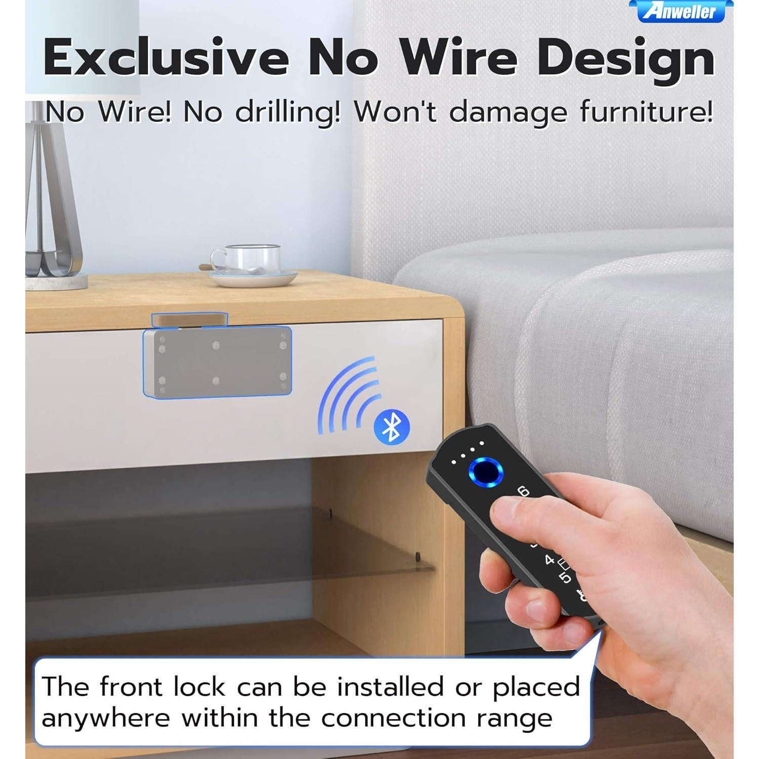 Cerradura Inteligente Biométrica A1 Anweller - Sin Llave, Bluetooth