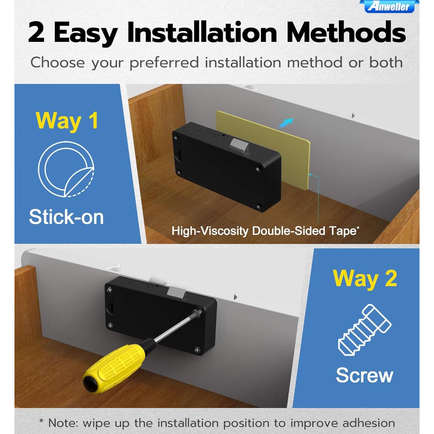 Cerradura Inteligente Biométrica A1 Anweller - Sin Llave, Bluetooth