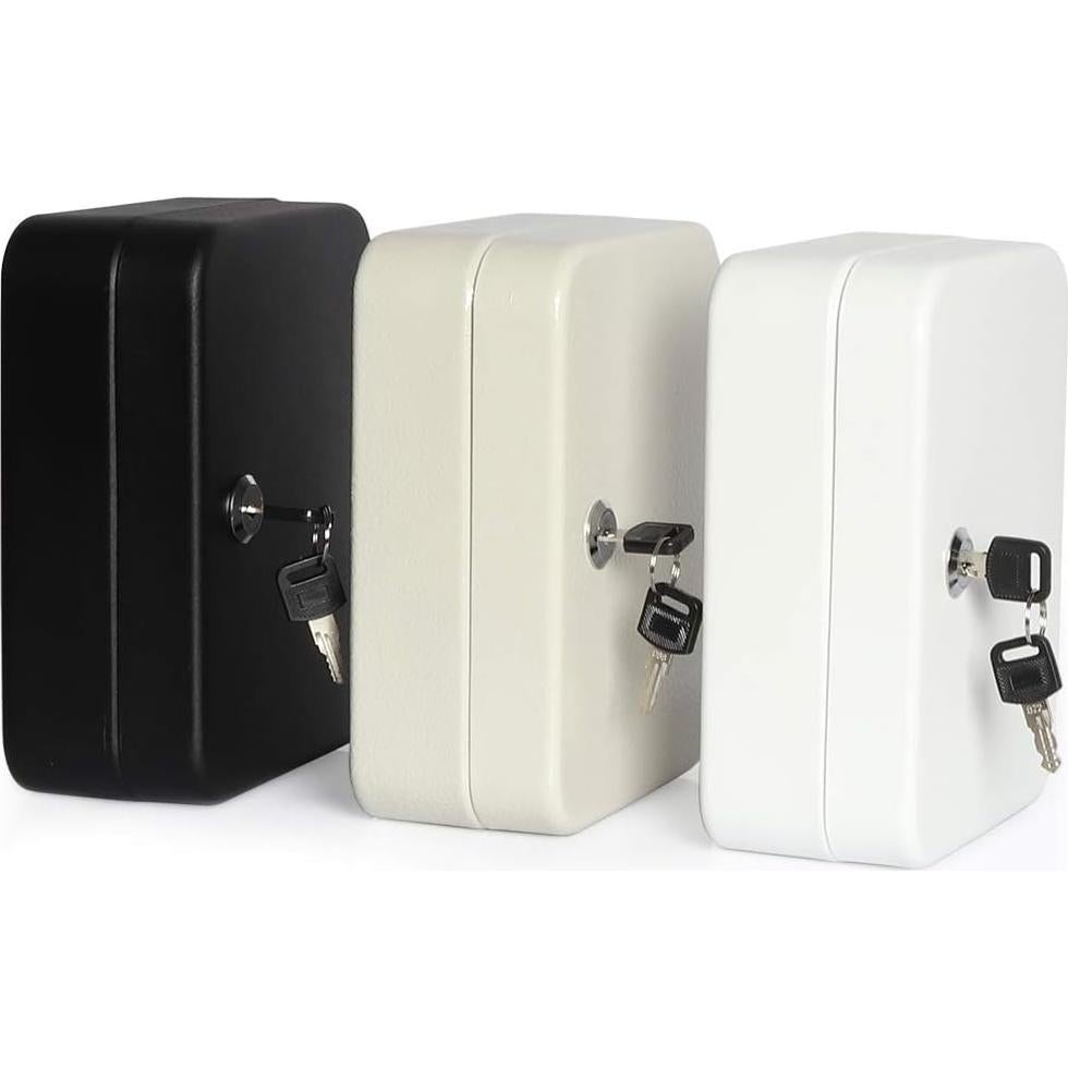 Caja de Seguridad Jssmst Montada en Pared con 20 Ganchos, 20x16x7.5 cm, Negro Mate