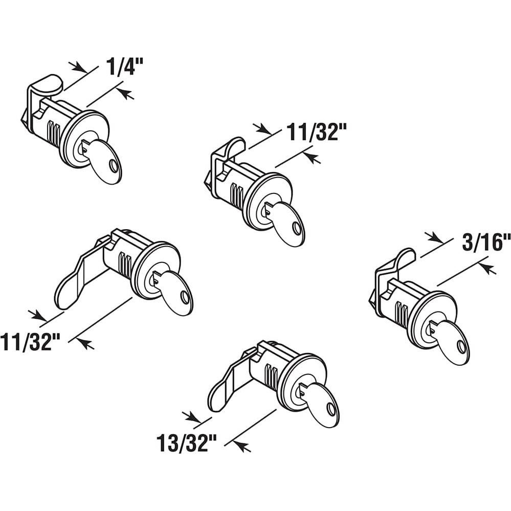 Cerradura de Buzón Prime-Line S 4140 Niquelada - 5 Pines