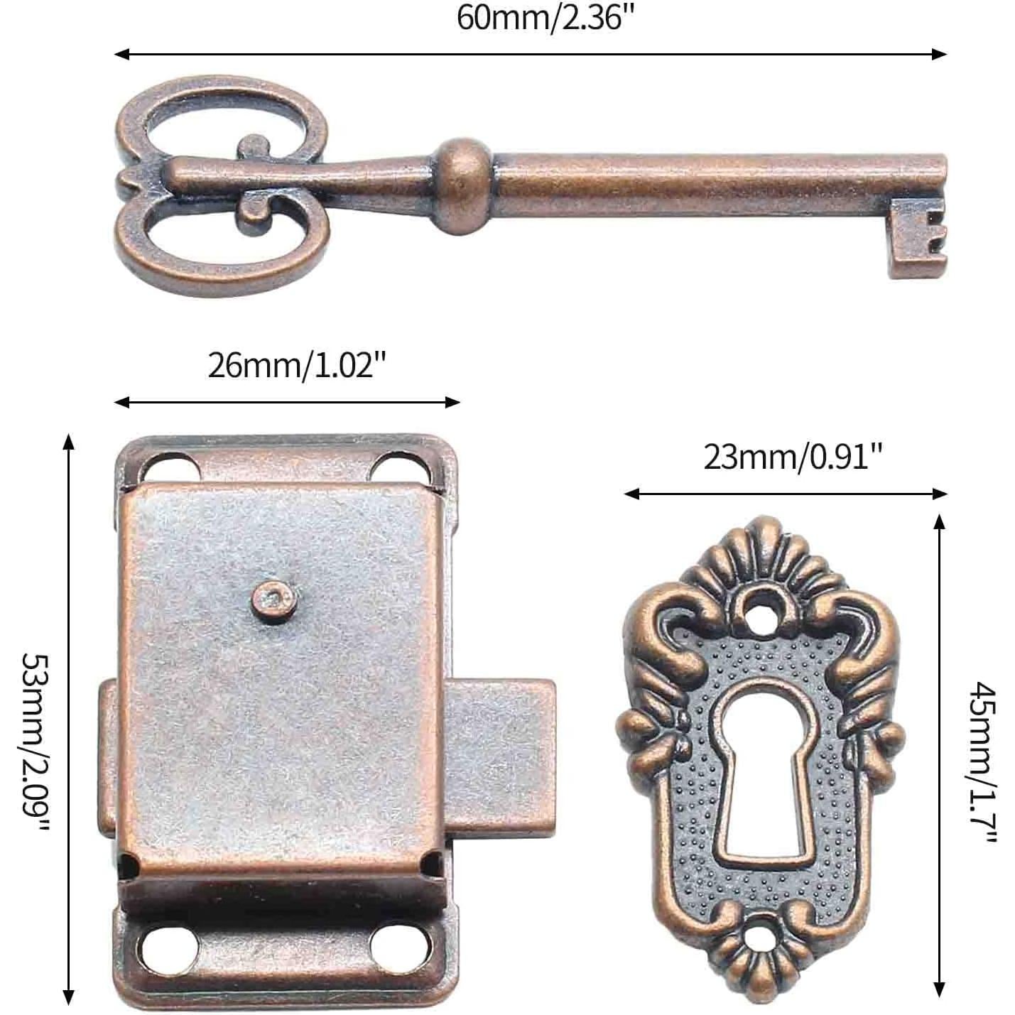 Cerradura Decorativa BokWin de Hierro Antiguo para Muebles