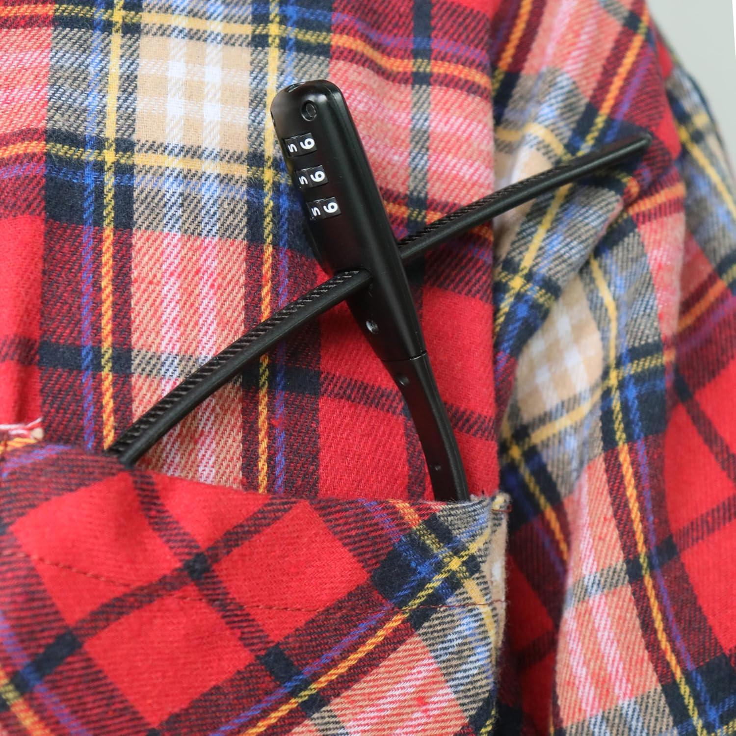 Candado de Cable Ajustable WARLION 3 Dígitos 0.49m Negro