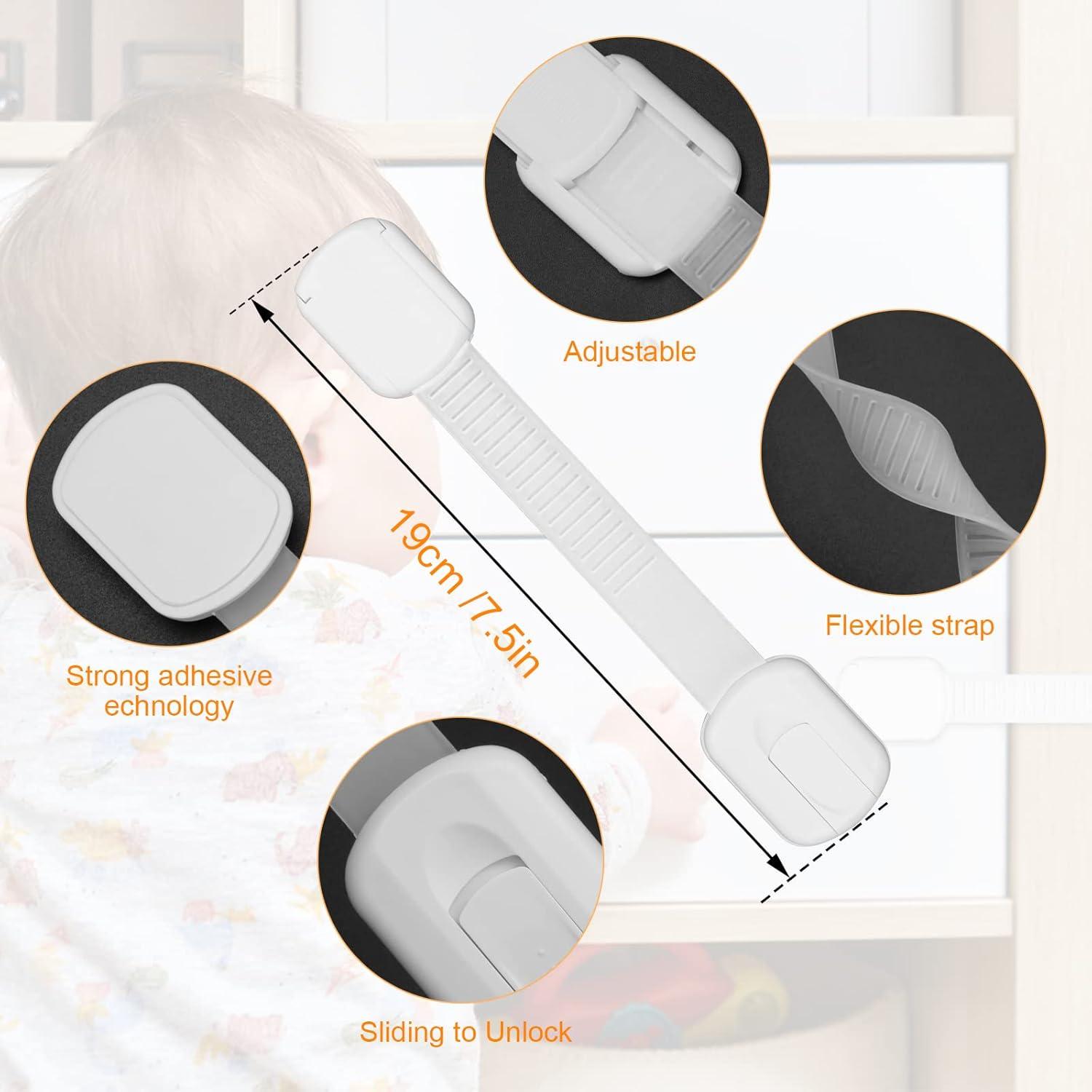 Cerraduras de Seguridad para Niños Coolrunner 12 Piezas Blanco