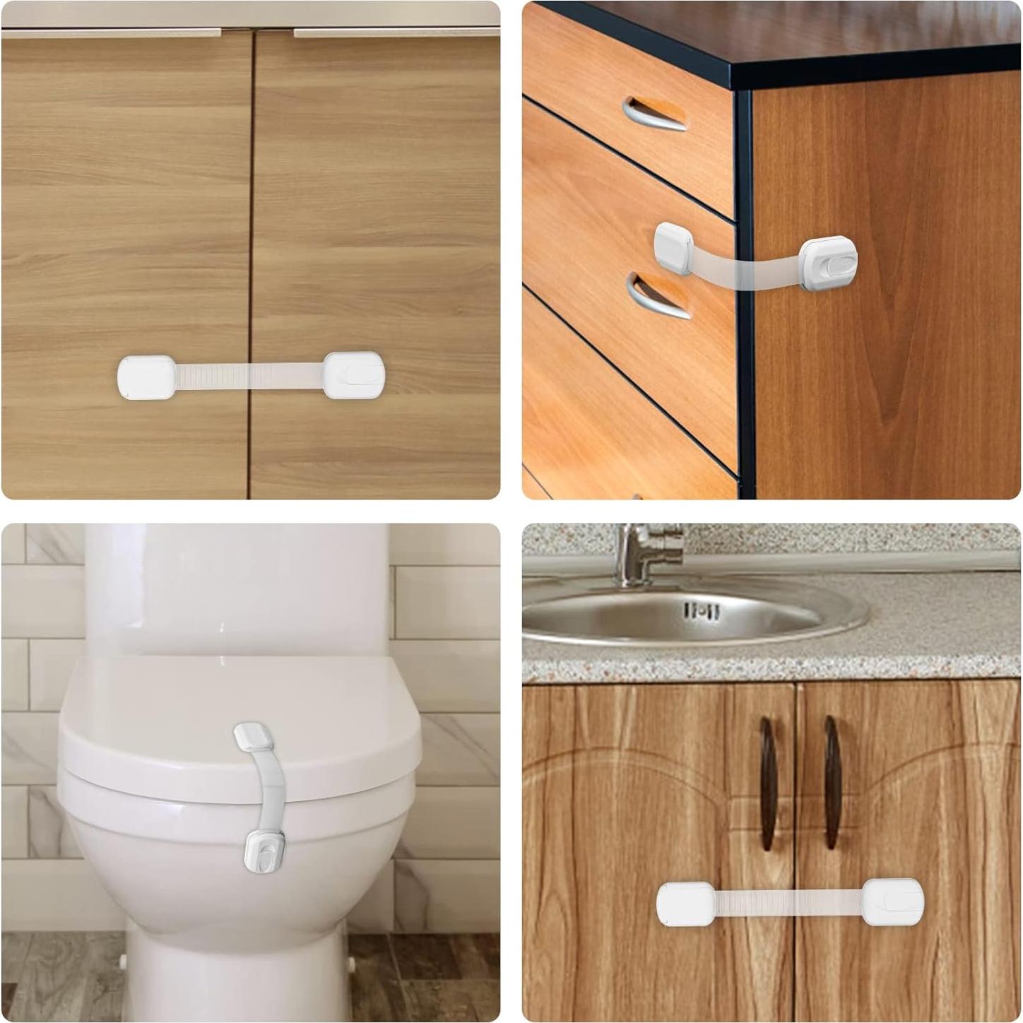 Cerraduras de Seguridad para Niños Coolrunner 12 Piezas Blanco